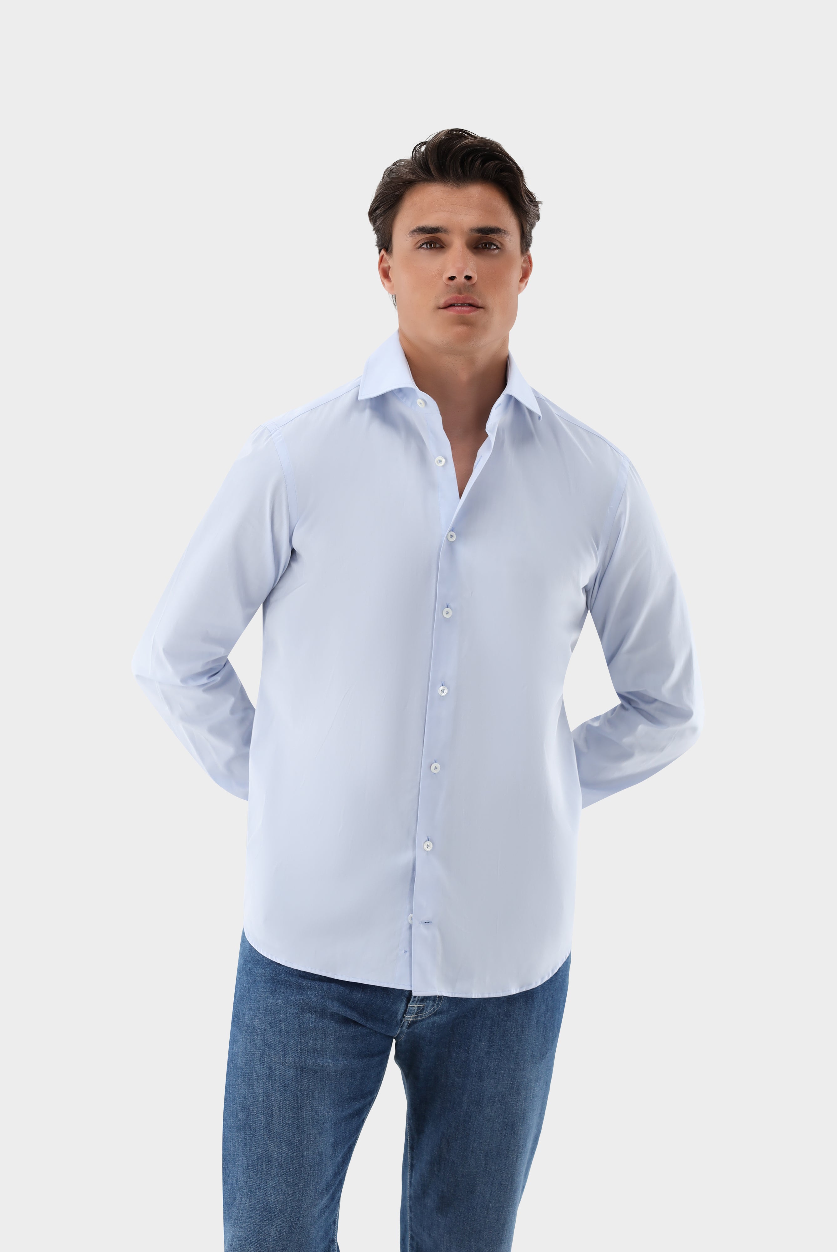 Chemise en popeline, coupe ajustée
