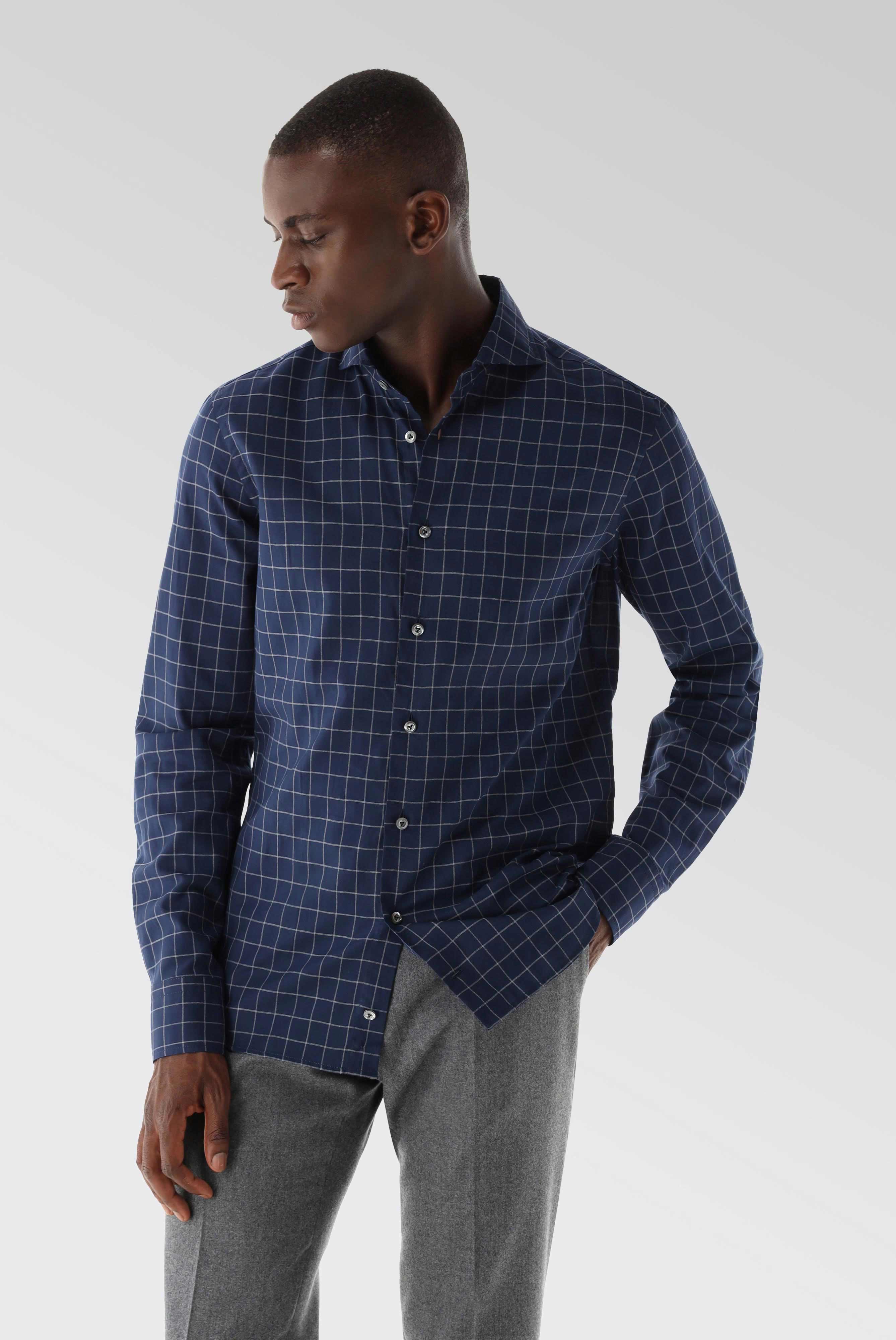 Van Laack-Kariertes Flanellhemd Tailor Fit-Hemden & Blusen-Black-Deal-Outlet-by-ARCHIVIST