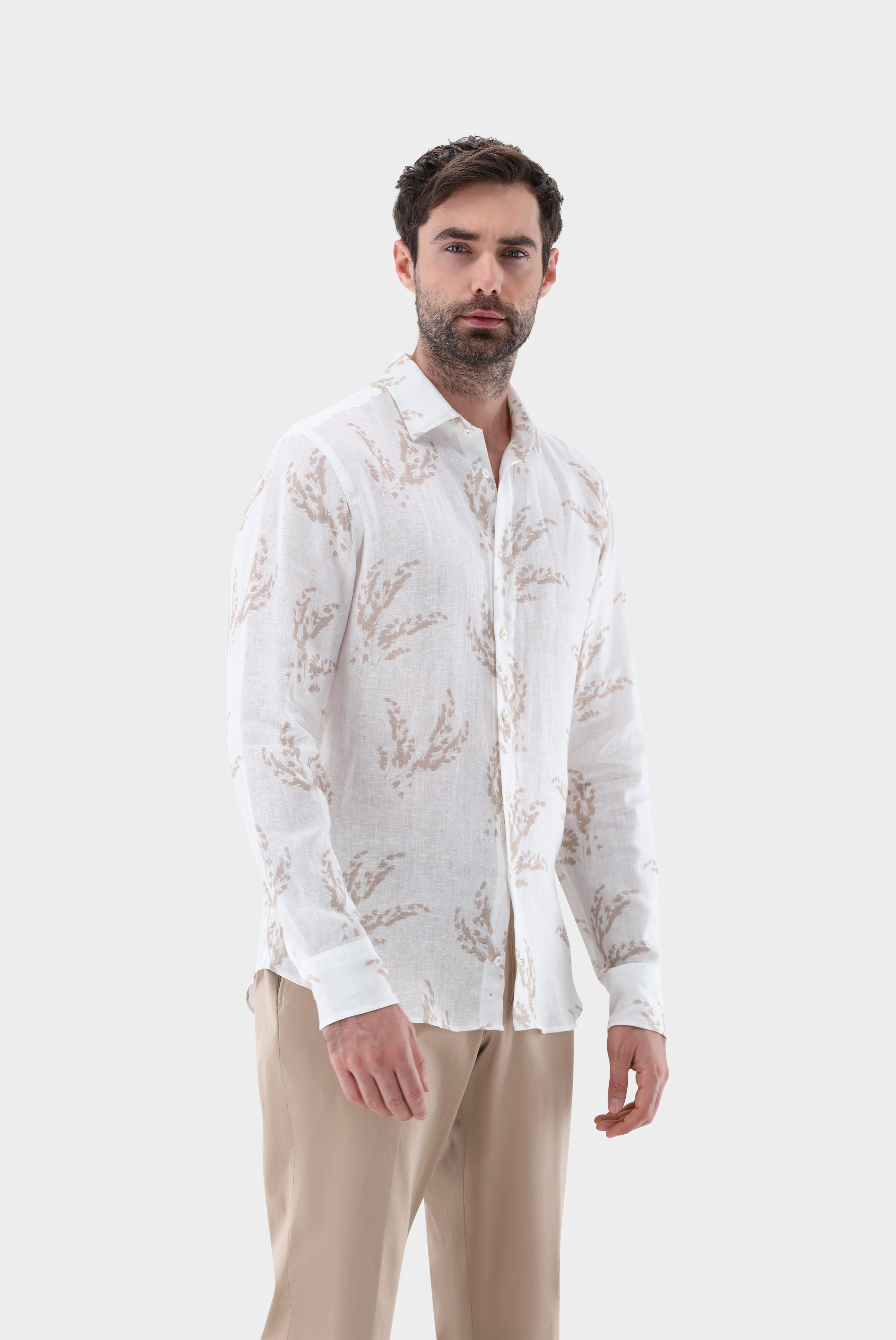 Van Laack-Leinen Hemd mit Druck Tailor Fit-Hemden & Blusen-Black-Deal-Outlet-by-ARCHIVIST