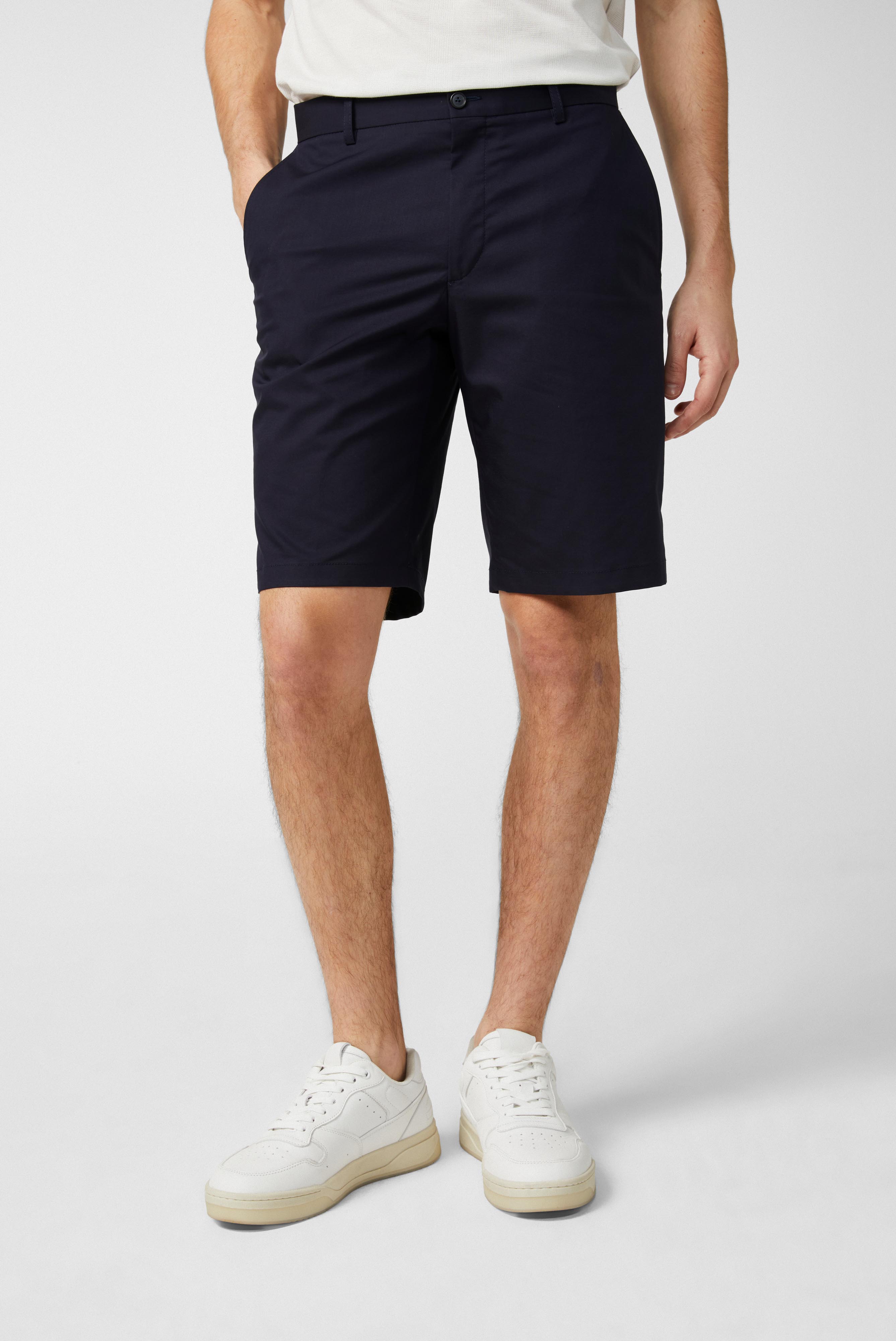 Slim Fit-Shorts aus Baumwoll-Stretch Blau