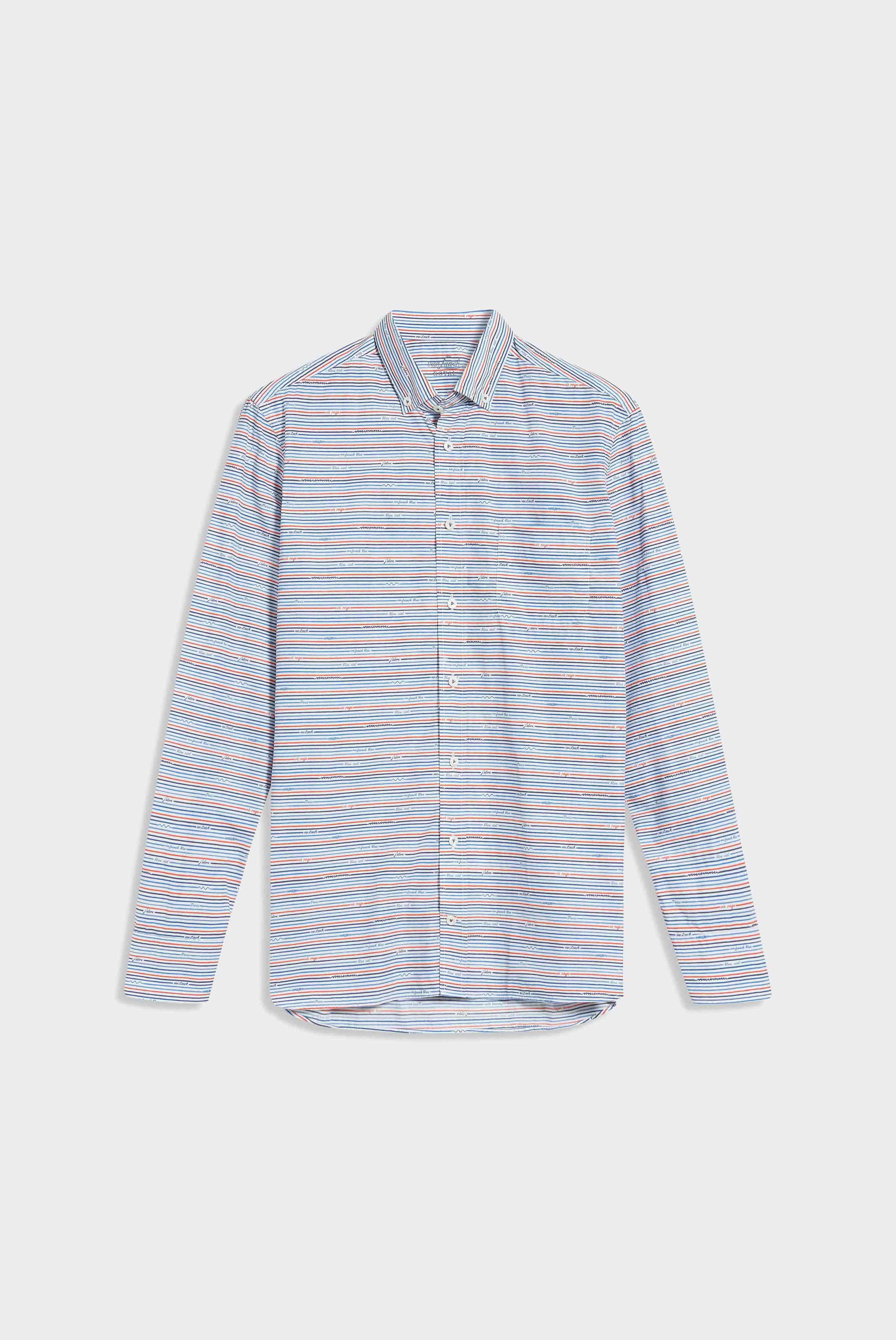 Van Laack-Langarm Hemd mit Paris Druck Tailor Fit Gestreift-Hemden & Blusen-Black-Deal-Outlet-by-ARCHIVIST