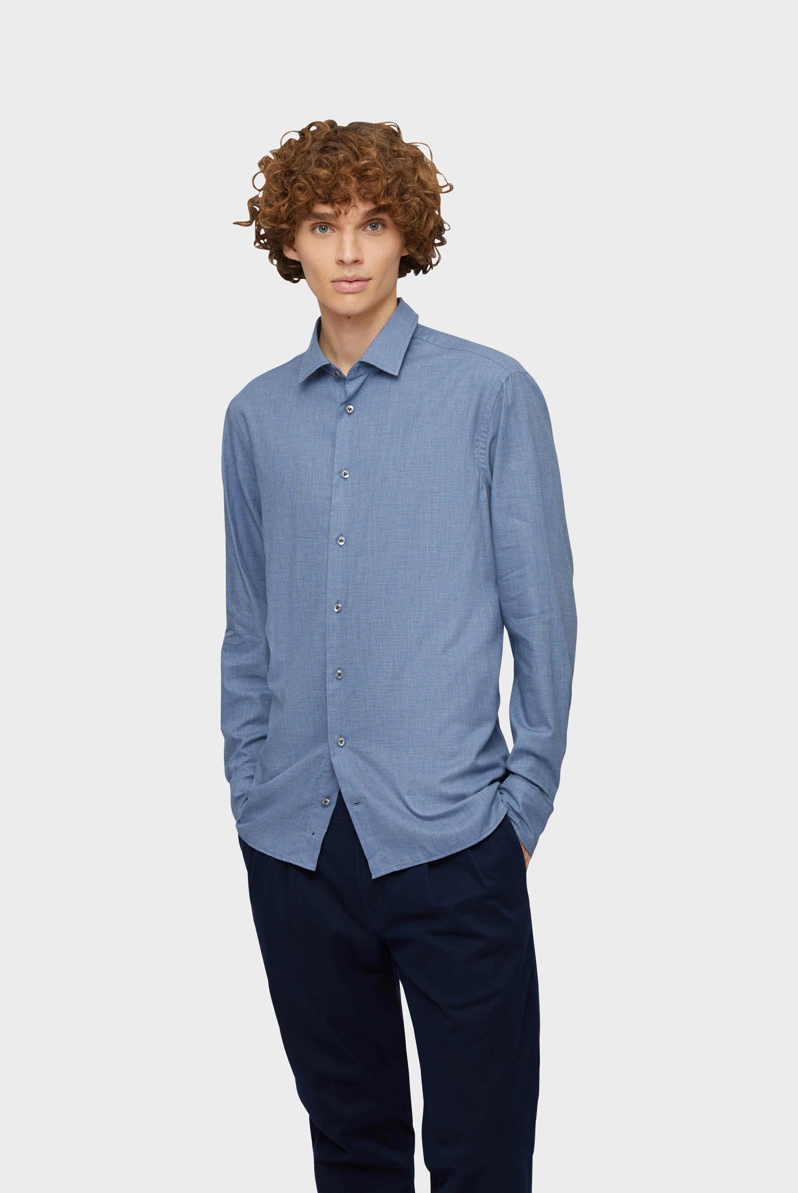 Van Laack-Hemd mit Strukturmuster Tailor Fit Blau-Hemden & Blusen-Black-Deal-Outlet-by-ARCHIVIST