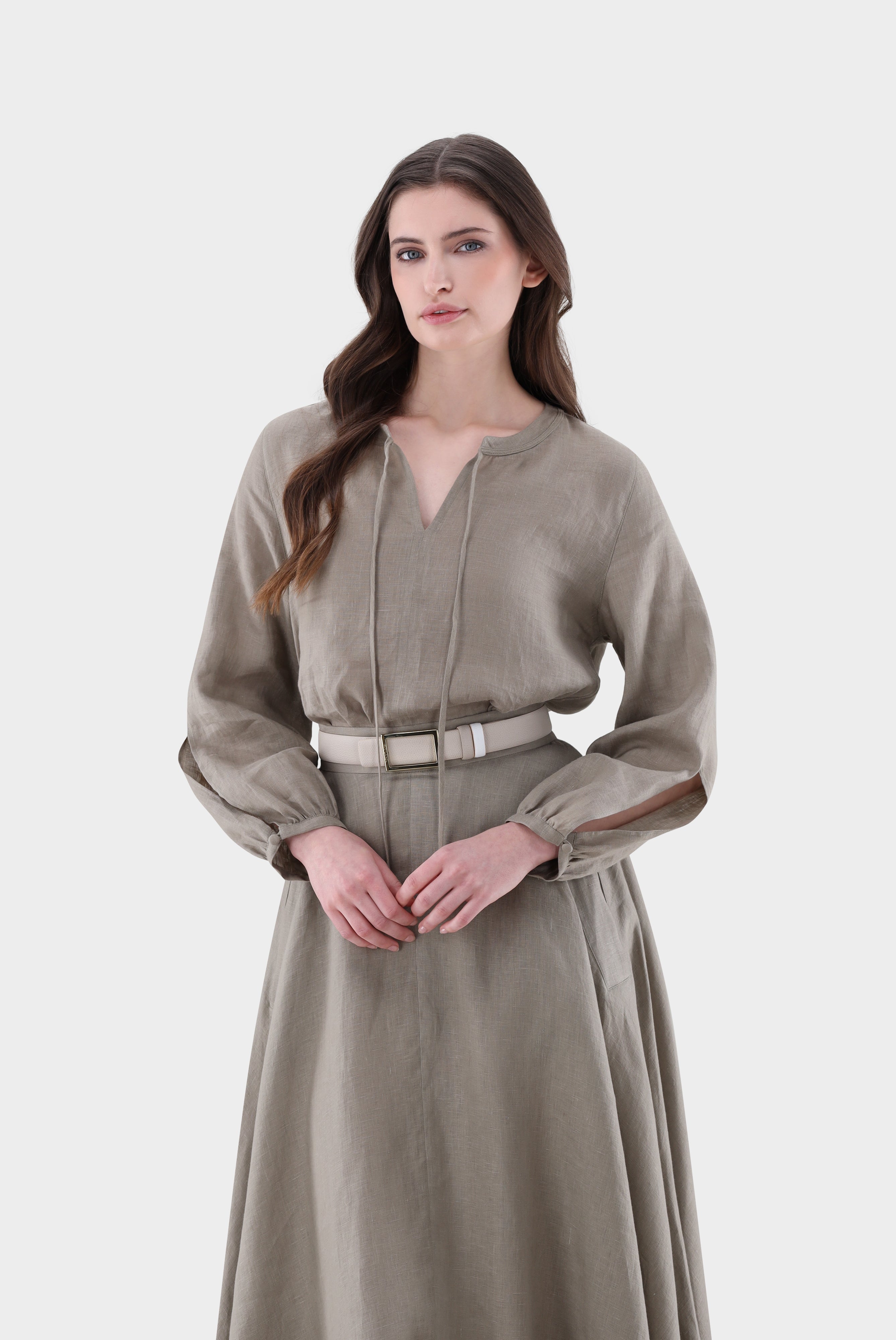 Van Laack-Leinen Tunika mit Bindeband-Hemden & Blusen-Black-Deal-Outlet-by-ARCHIVIST