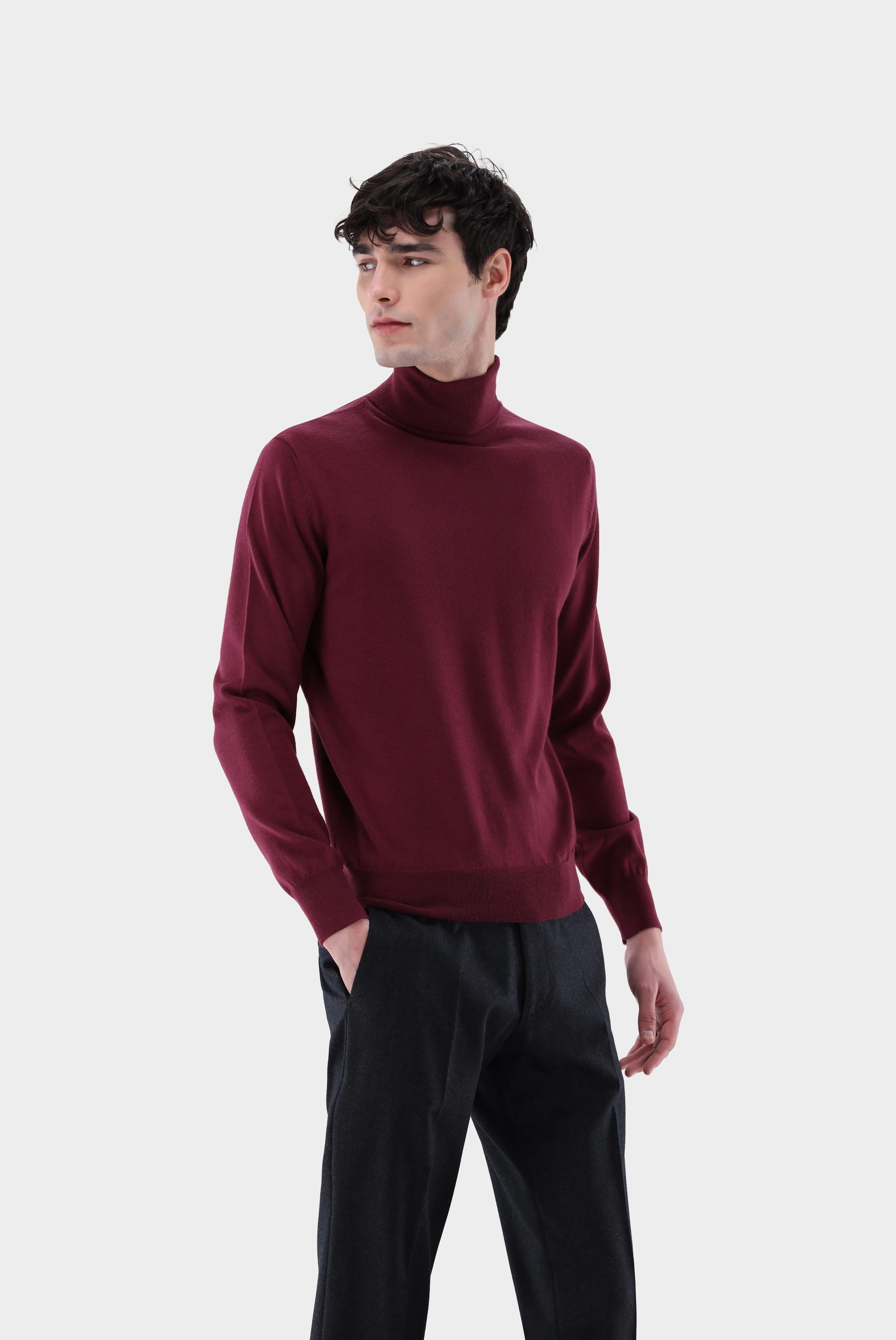 Van Laack-Rollkragenpullover aus Merzerisierter Merinowolle-Strick & Pullover-Black-Deal-Outlet-by-ARCHIVIST