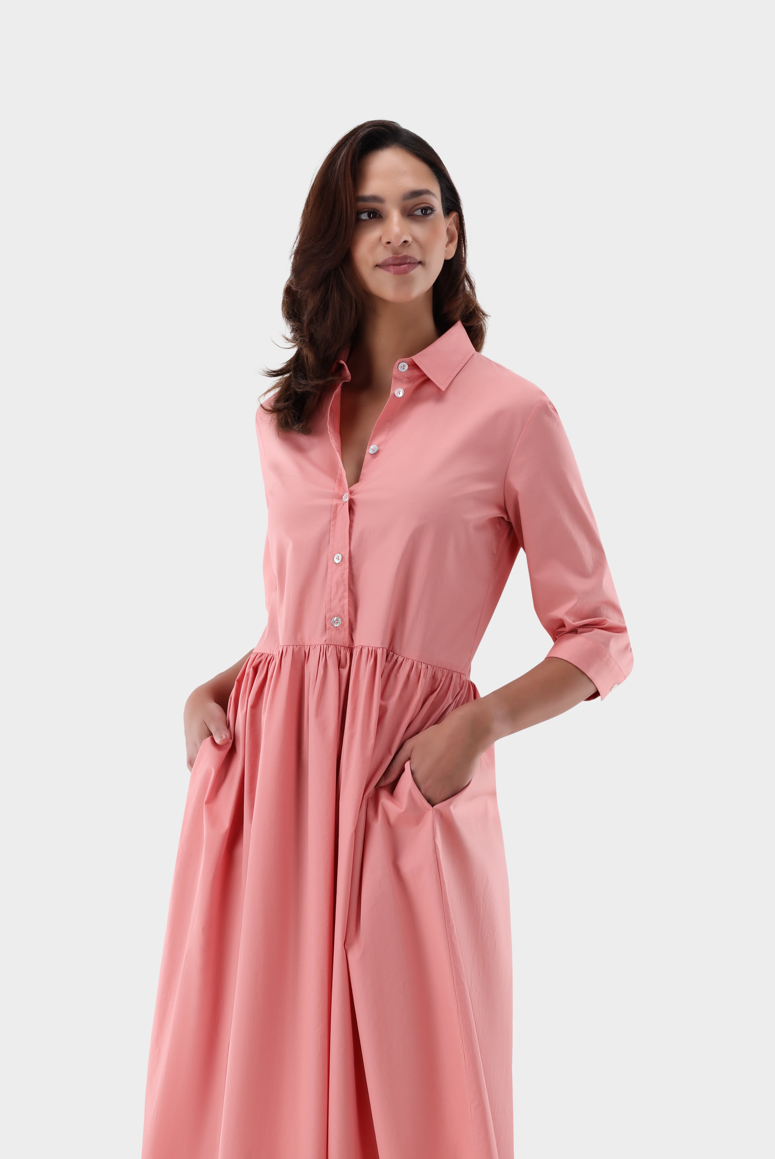 Van Laack-Midi-Hemdblusenkleid aus Baumwollstretch-Kleider & Röcke-Black-Deal-Outlet-by-ARCHIVIST