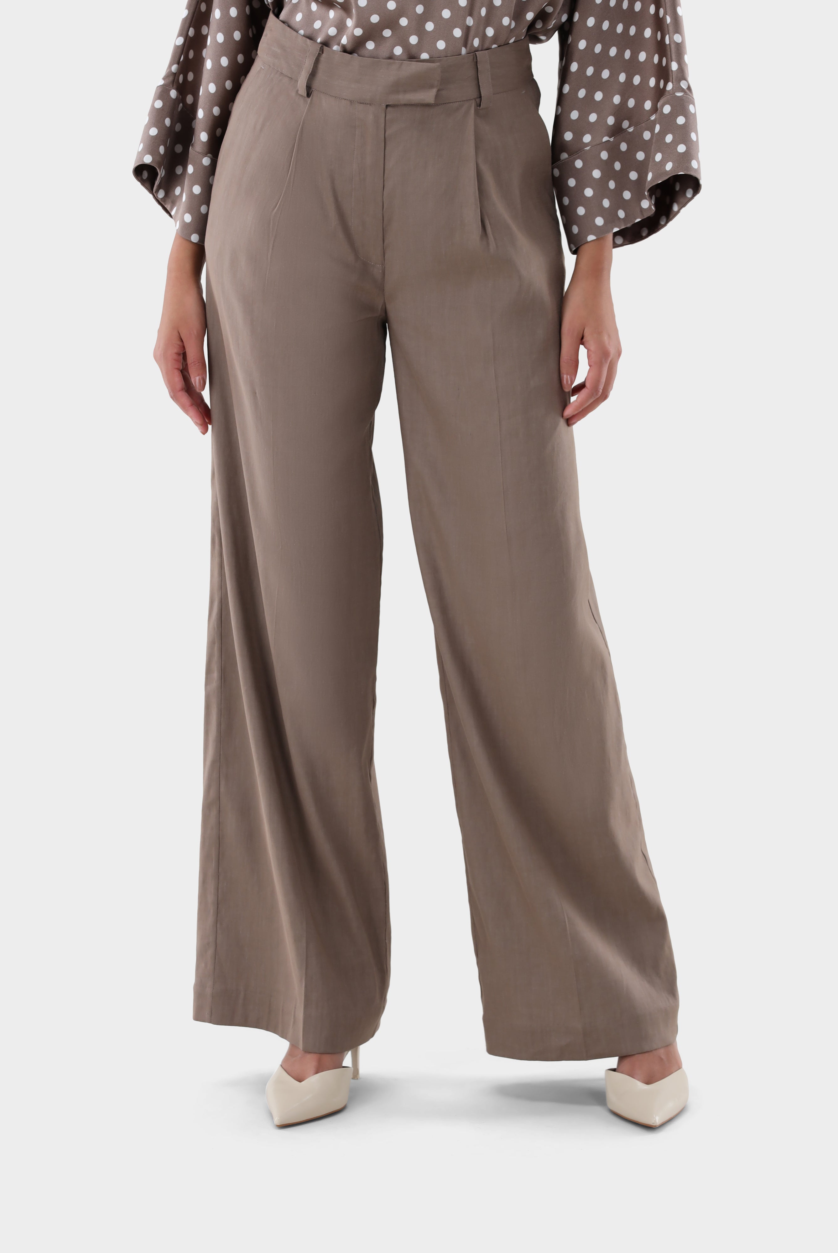 Van Laack-Hose mit weitem Bein und Falten Detail-Hosen-Black-Deal-Outlet-by-ARCHIVIST