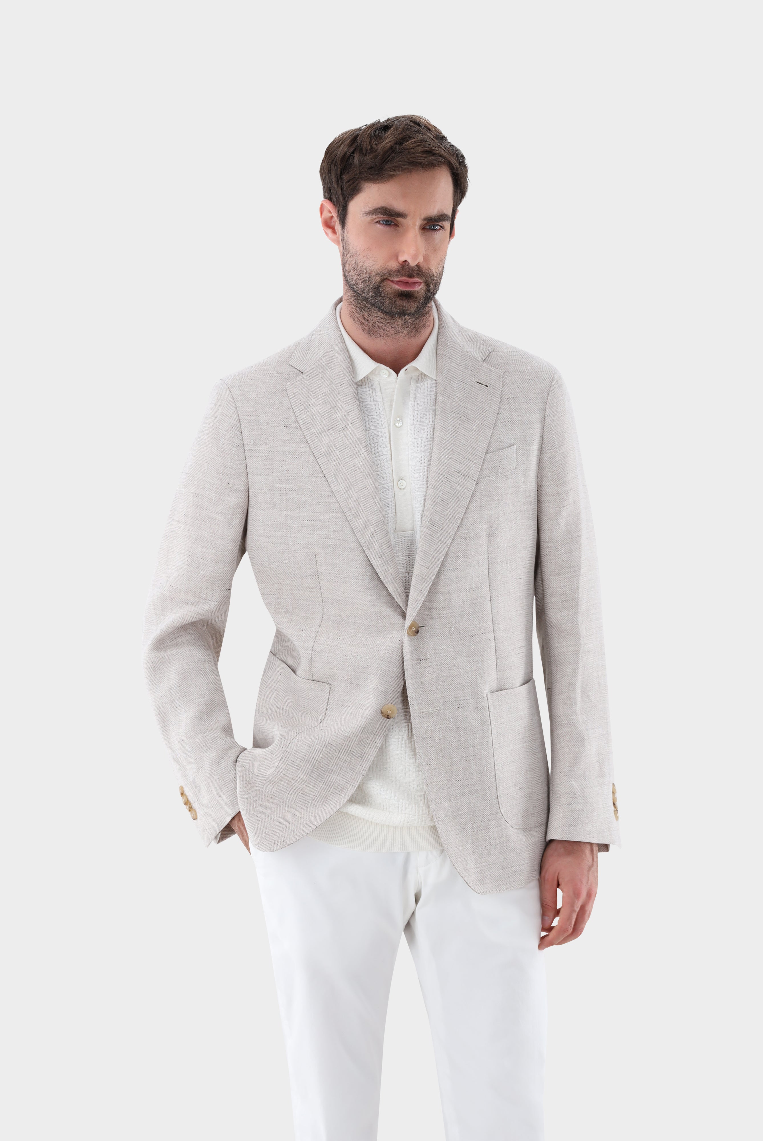 Ungefüttertes Sakko mit Leinen