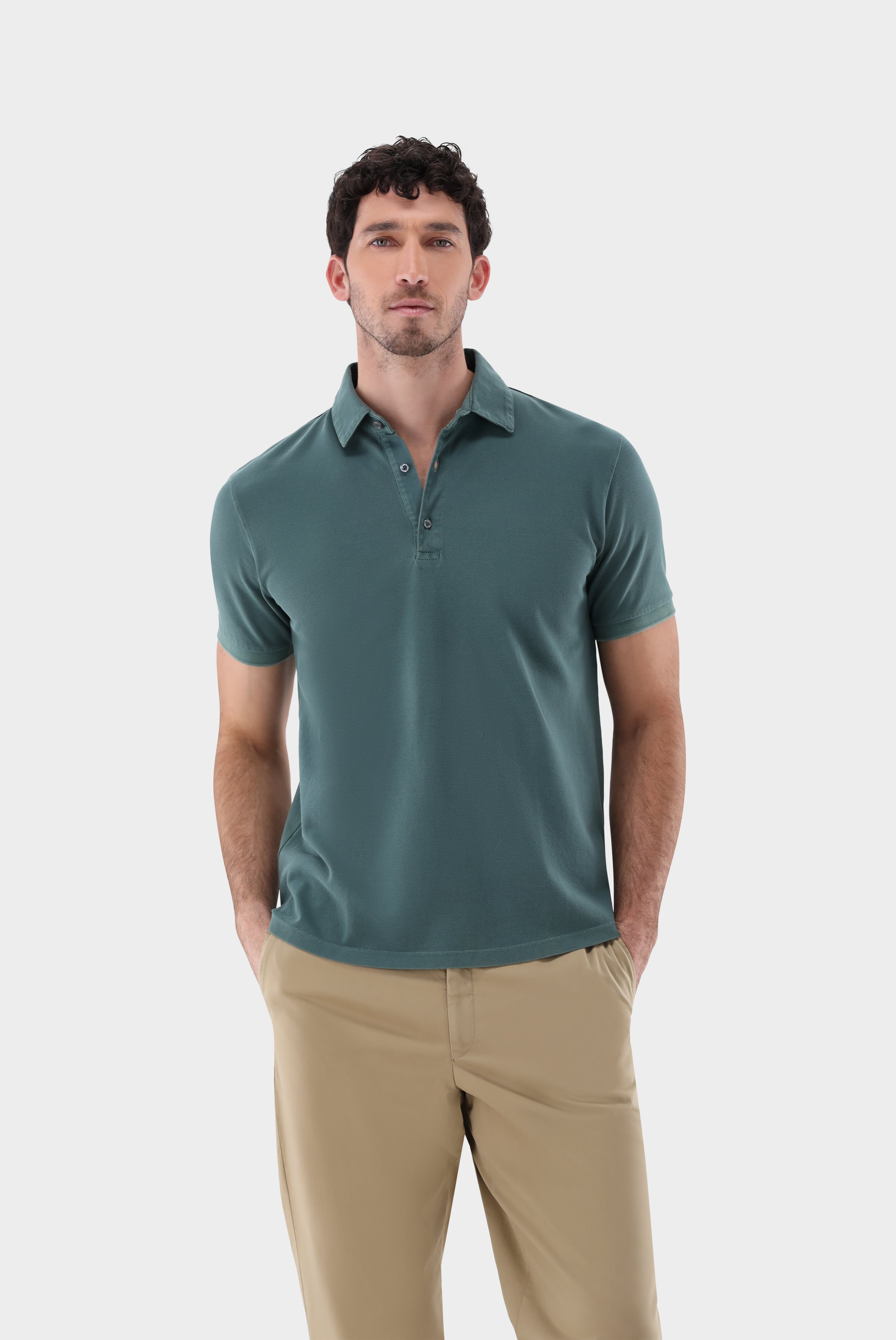 Garment dyed Piqué Poloshirt