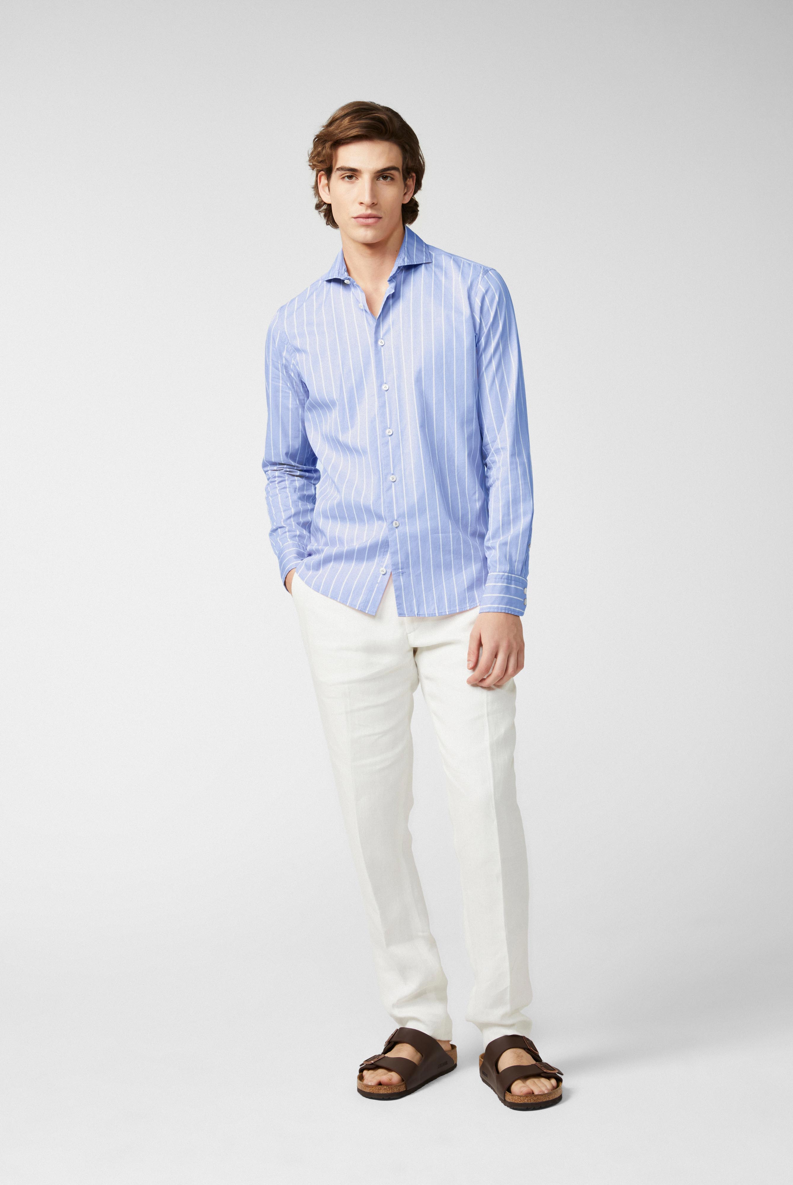 Van Laack-Gestreiftes Hemd aus Twill-Hemden & Blusen-Black-Deal-Outlet-by-ARCHIVIST