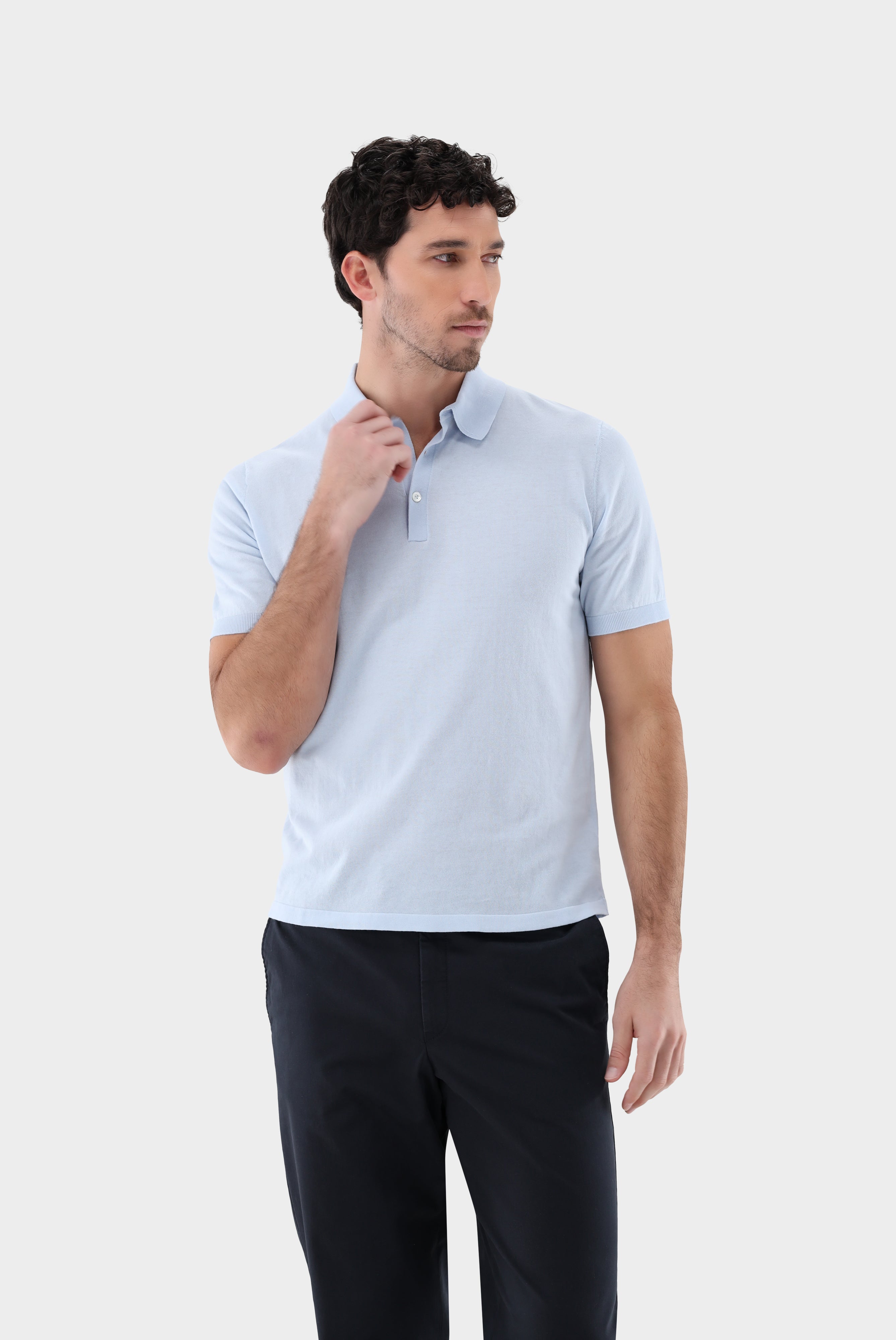 Strick Polo-Shirt aus Air Cotton