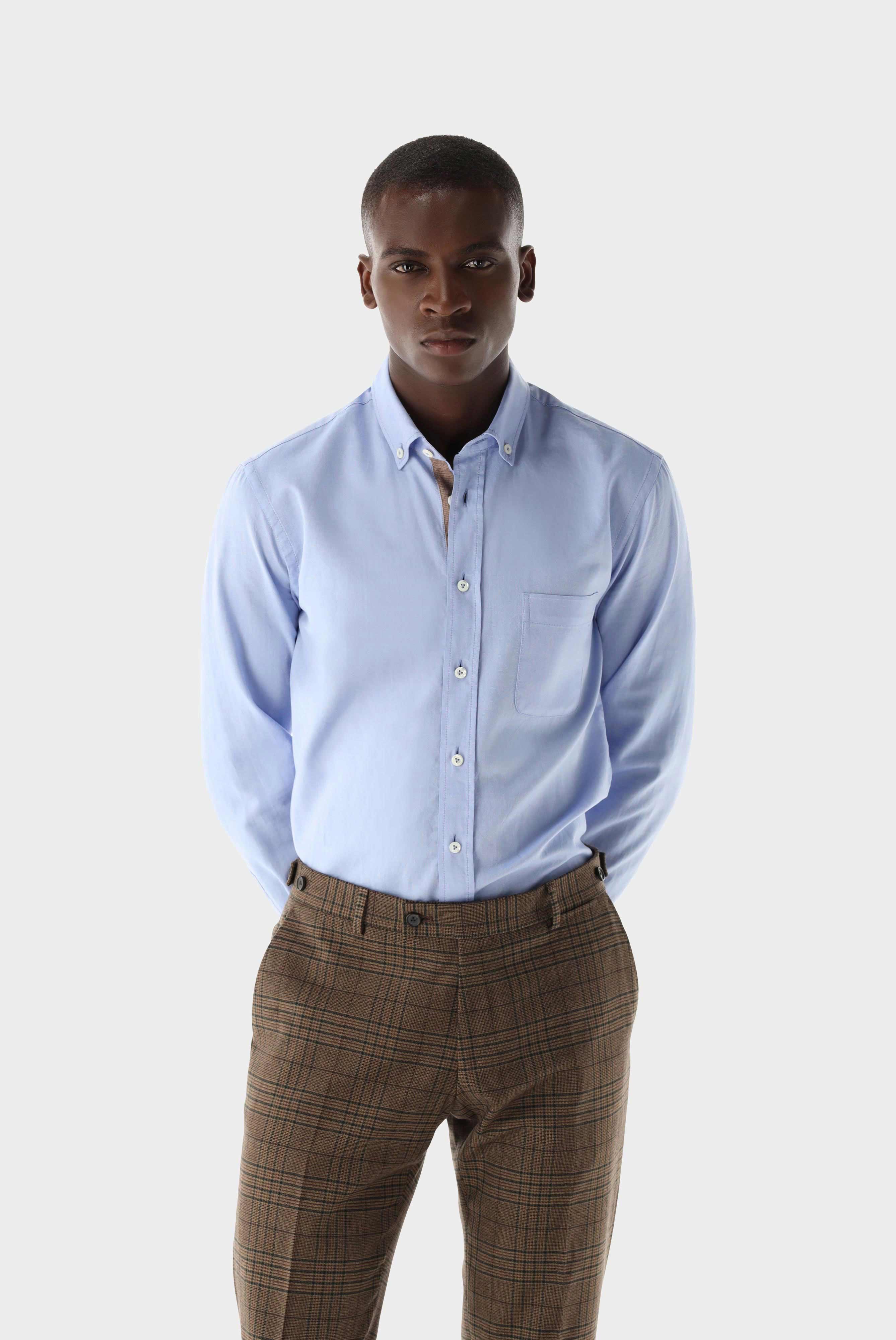 Button-down Oxford shirt with colour detail