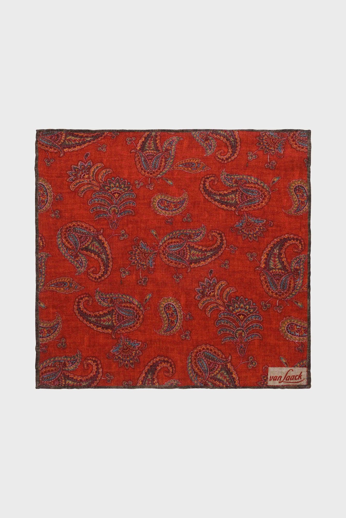 Flanell Einstecktuch mit Paisley Druck