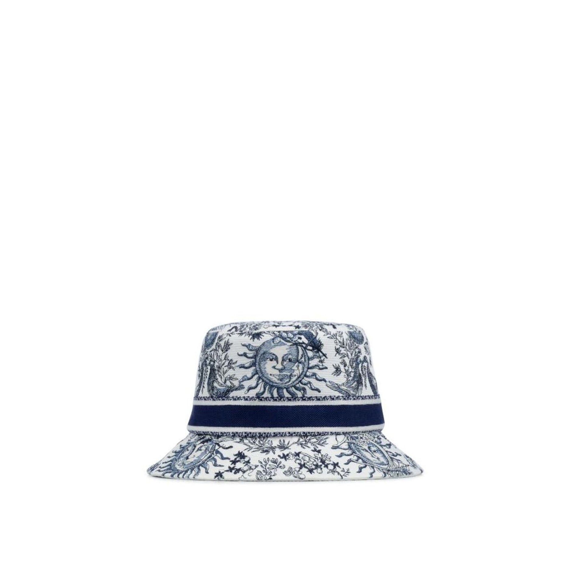 Dior D-Bobby Toile De Jouy Soleil Small Brim Bucket Hat