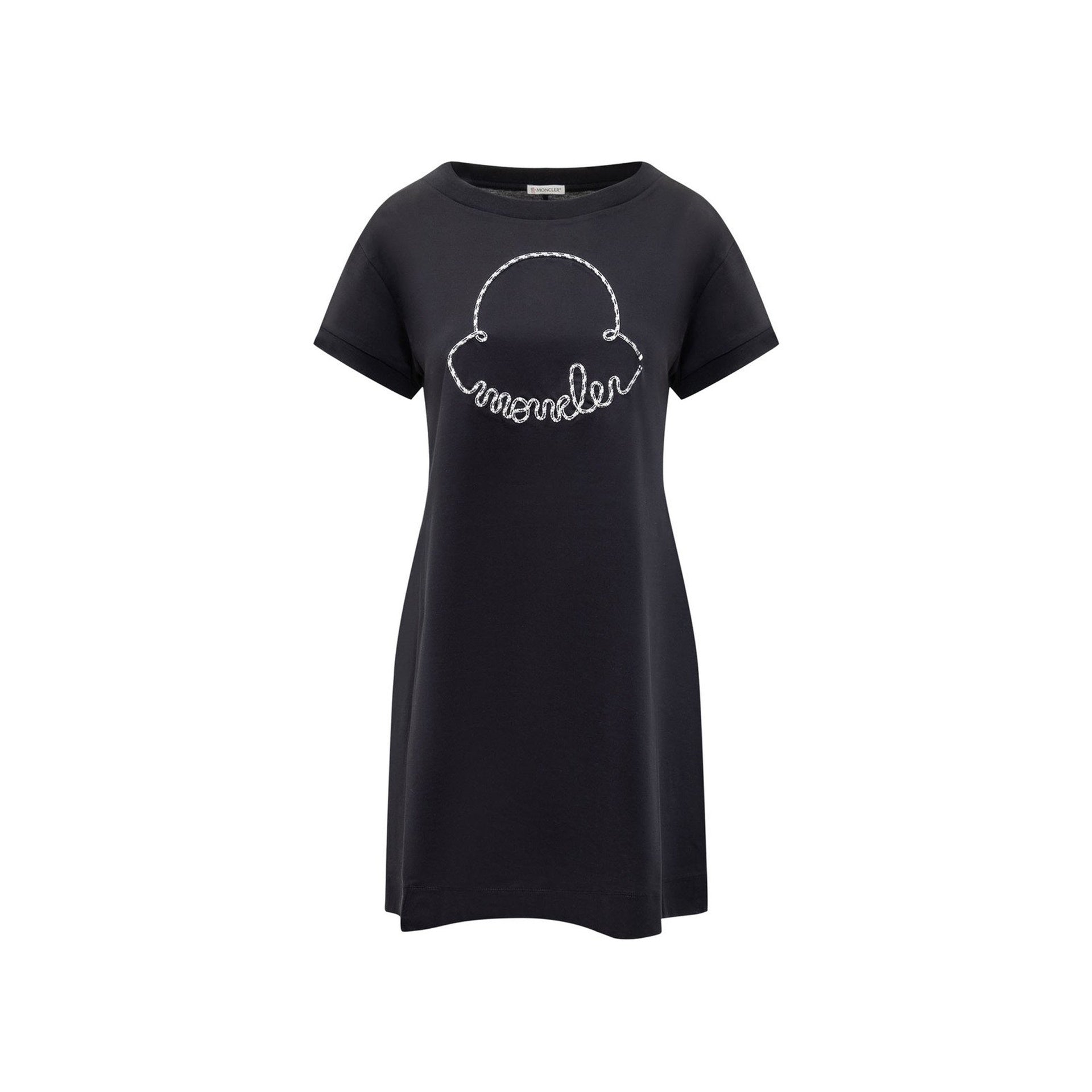 Moncler Cotton Logo Mini Dress