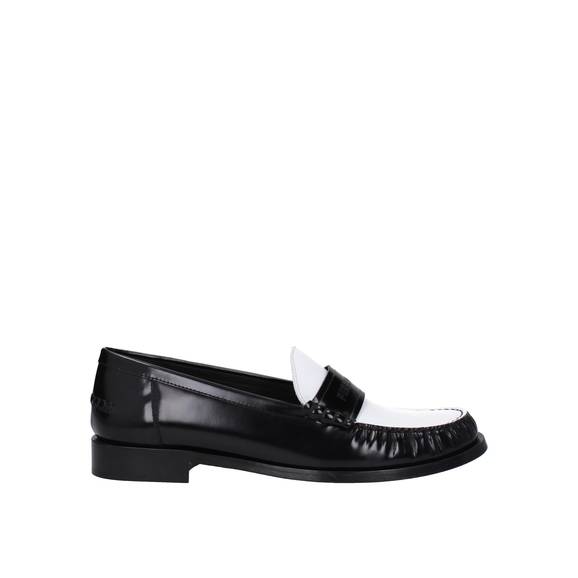 Salvatore Ferragamo-Salvatore Ferragamo Irina Leather Loafers-WOMEN SHOES-Black-Deal-Outlet-by-ARCHIVIST