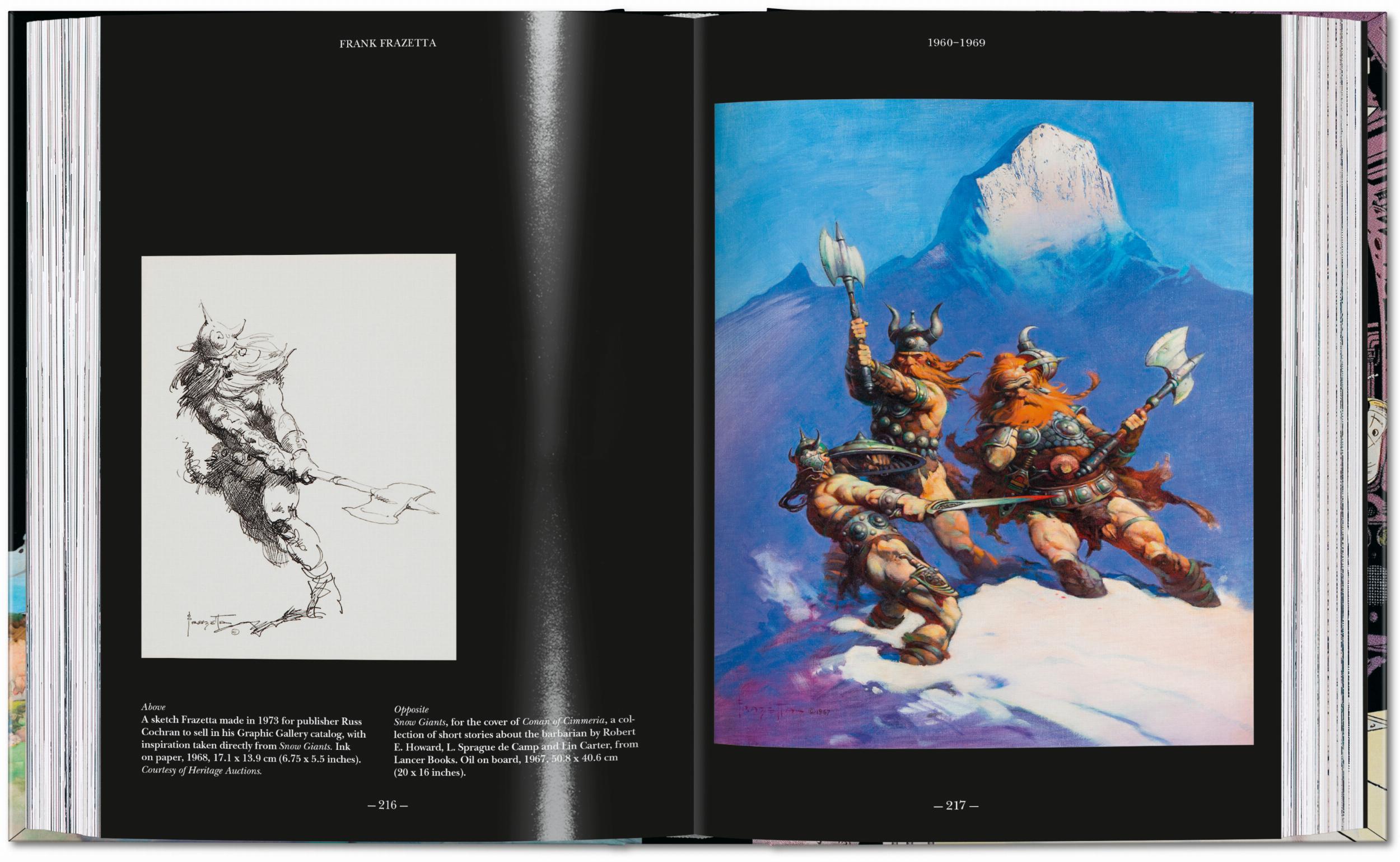 Taschen-The Fantastic Worlds of Frank Frazetta. 45th Ed. (German, French, English)-Art-Black-Deal-Outlet-by-ARCHIVIST