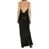 Saint Laurent-Saint Laurent Satin Long Dress-WOMEN CLOTHING-Black-Deal-Outlet-by-ARCHIVIST