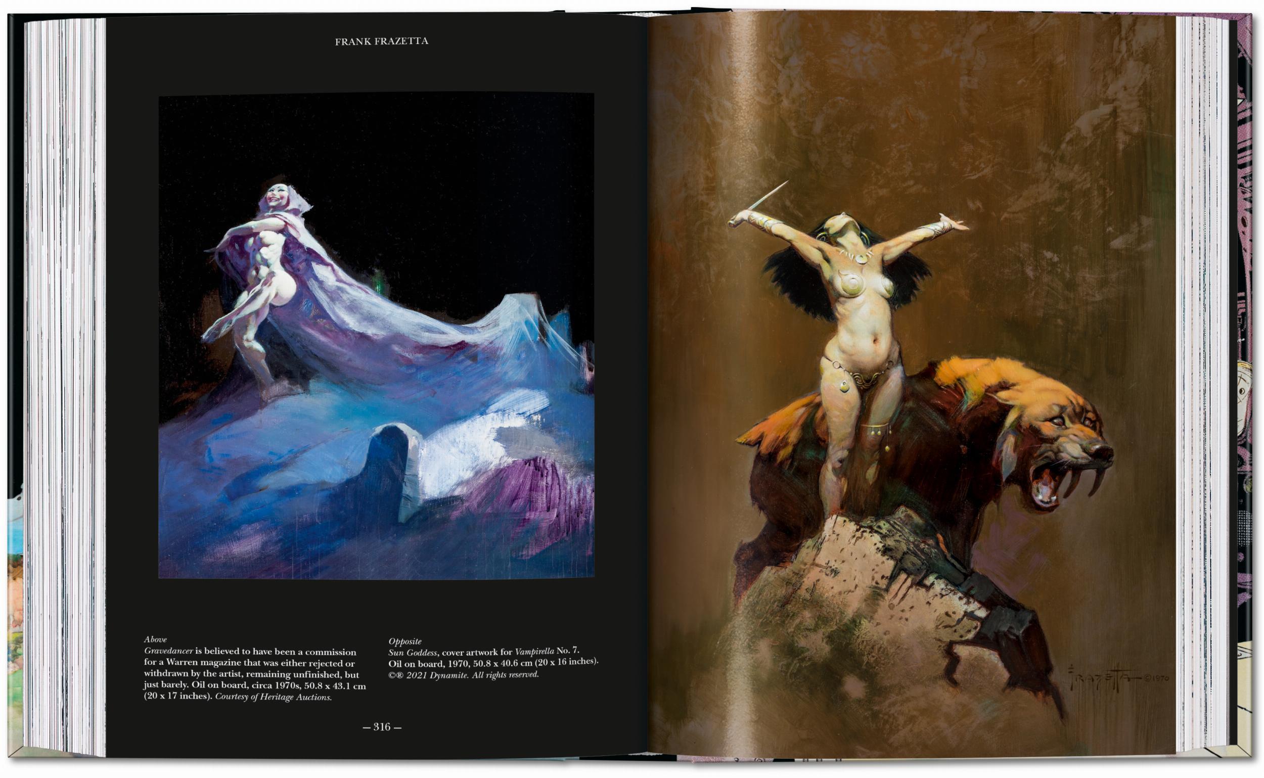 Taschen-The Fantastic Worlds of Frank Frazetta. 45th Ed. (German, French, English)-Art-Black-Deal-Outlet-by-ARCHIVIST