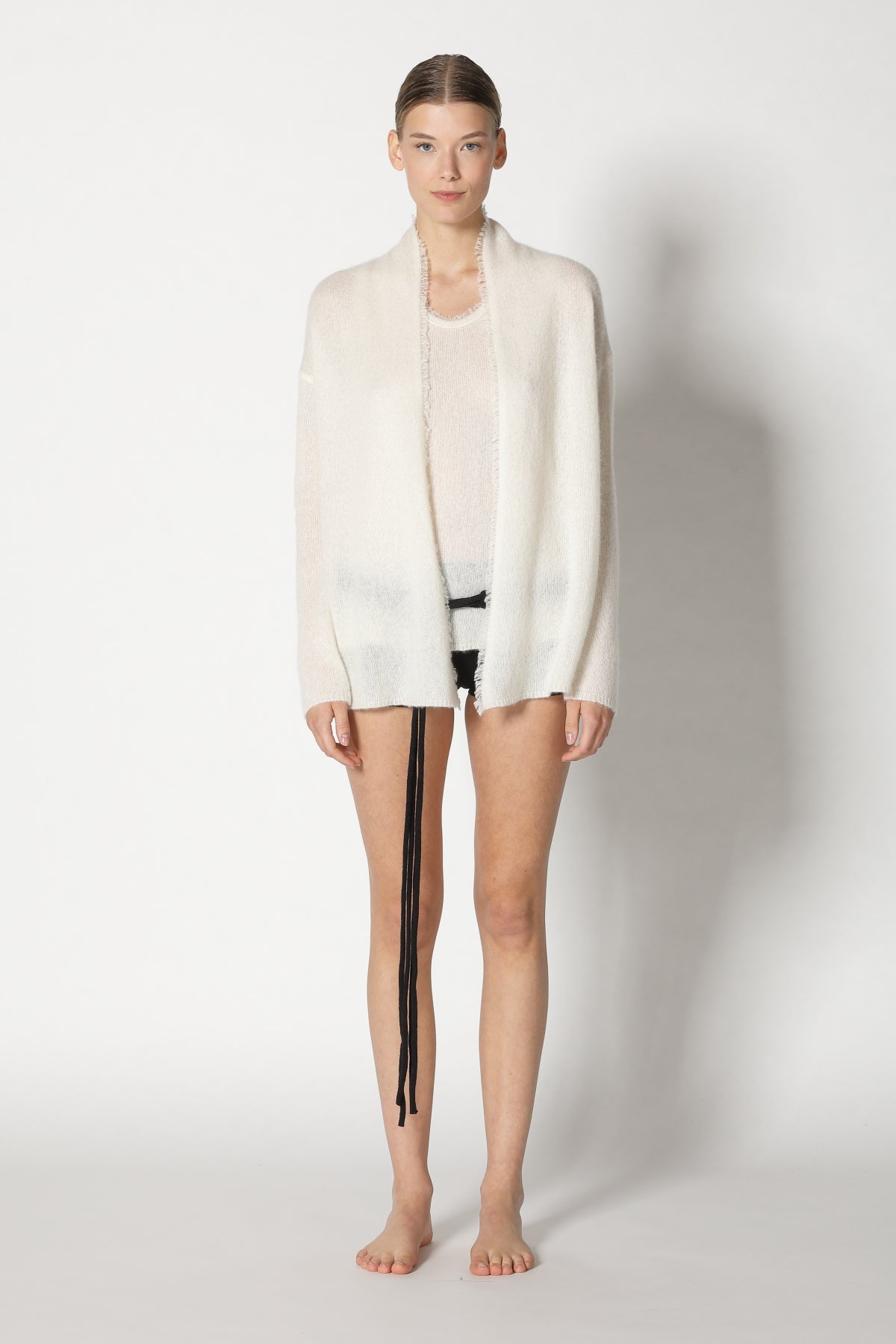 Veste à franges duveteuses