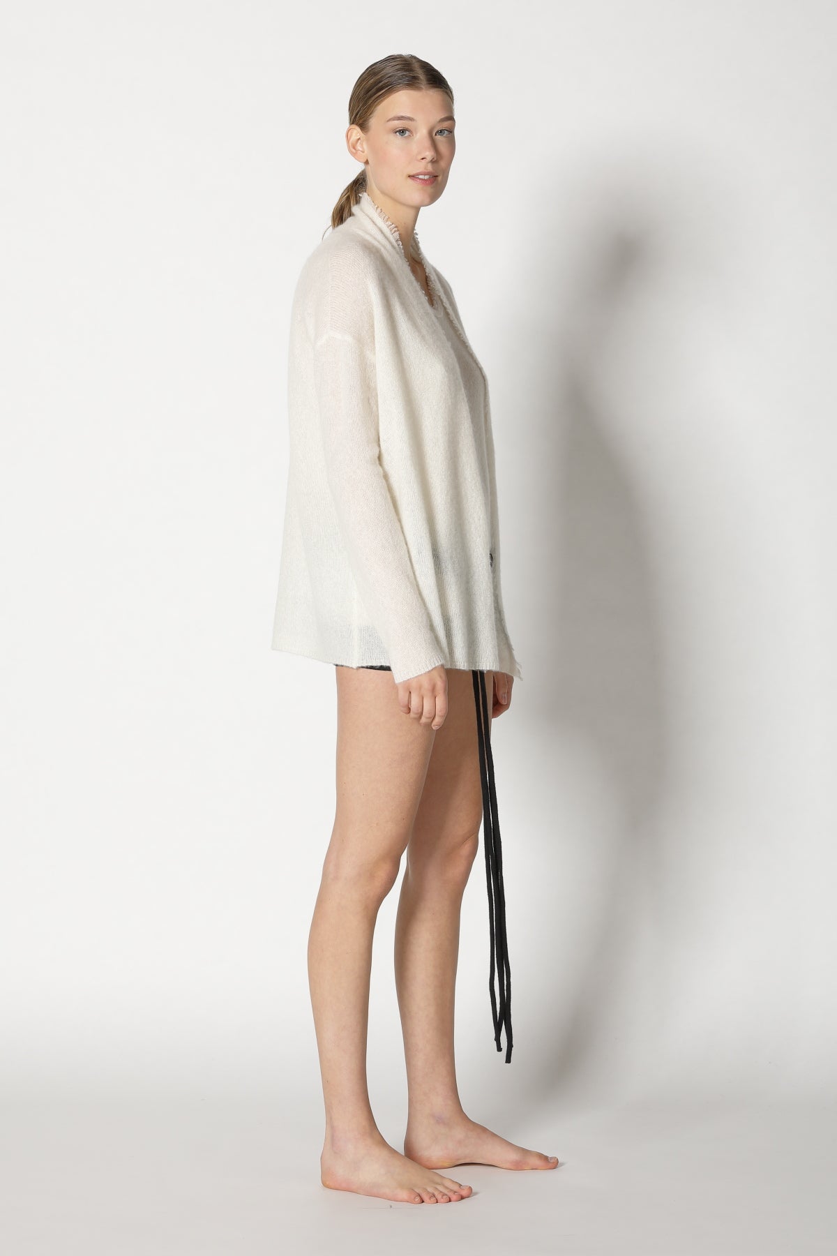 Veste à franges duveteuses