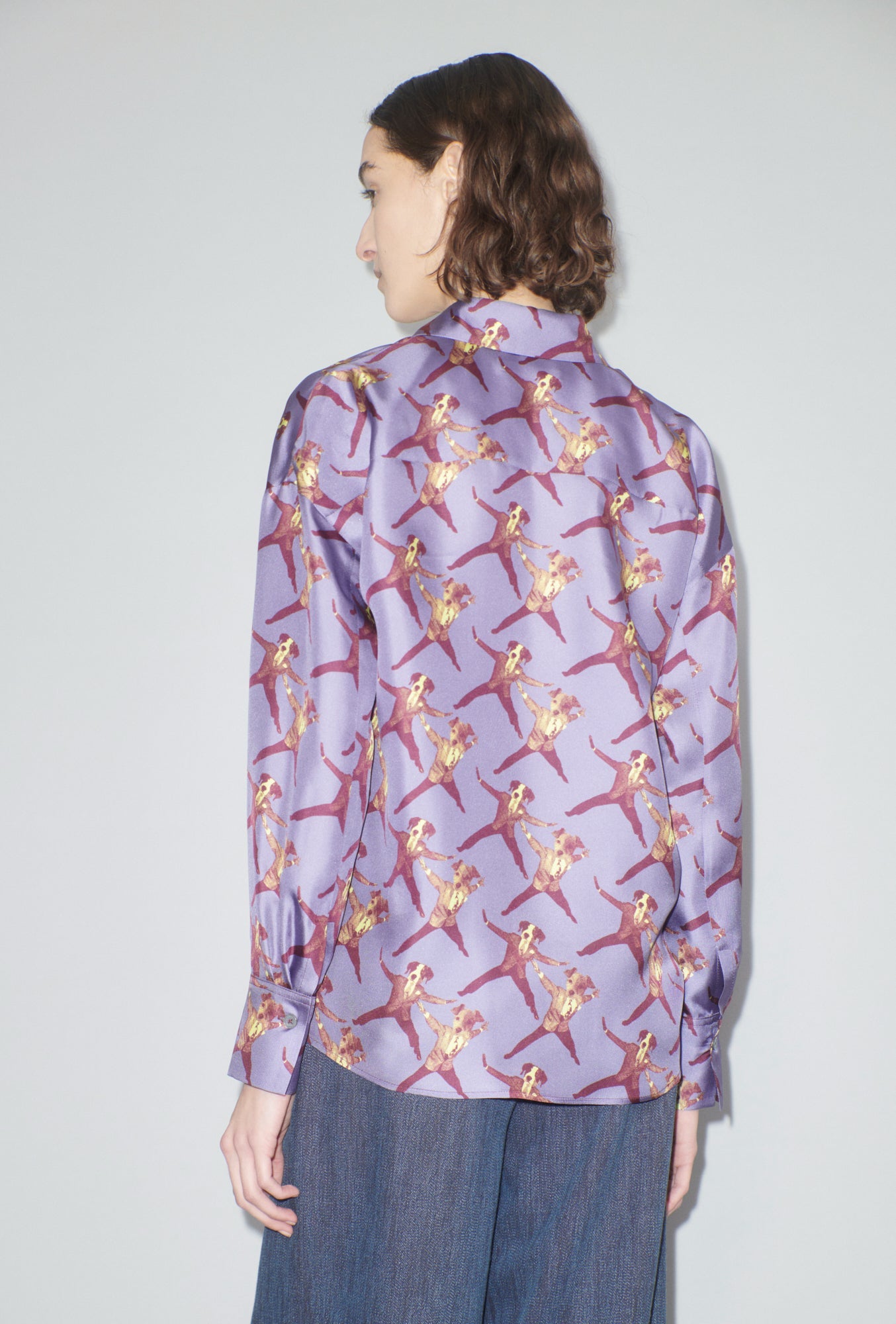 Dancing Dogs Bluse, Lavender