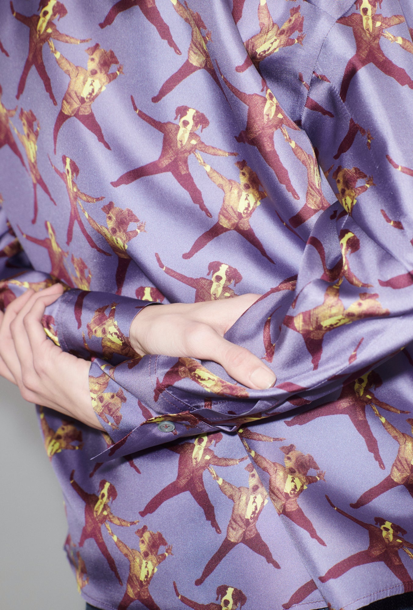 Dancing Dogs Bluse, Lavender