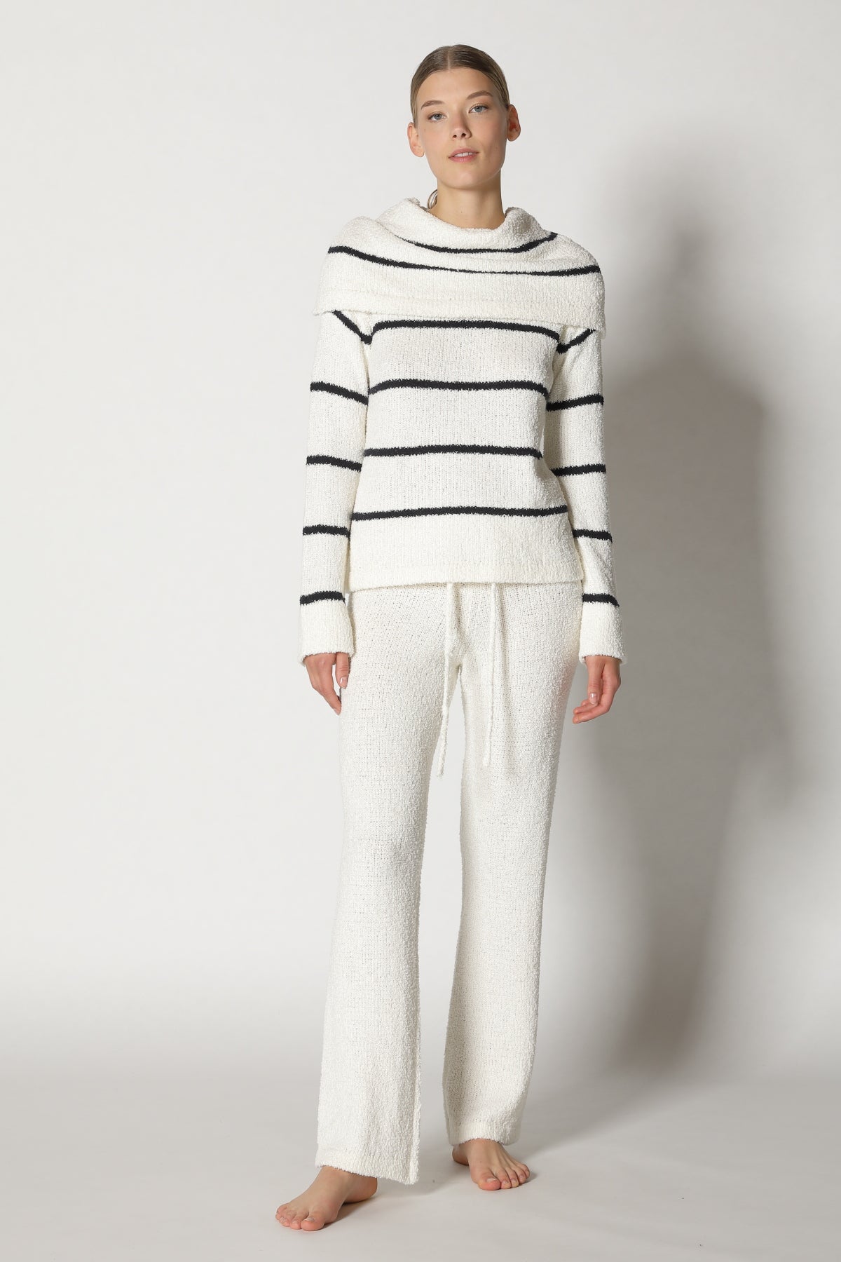 Terry Tropic Stripe Drape Jumper
