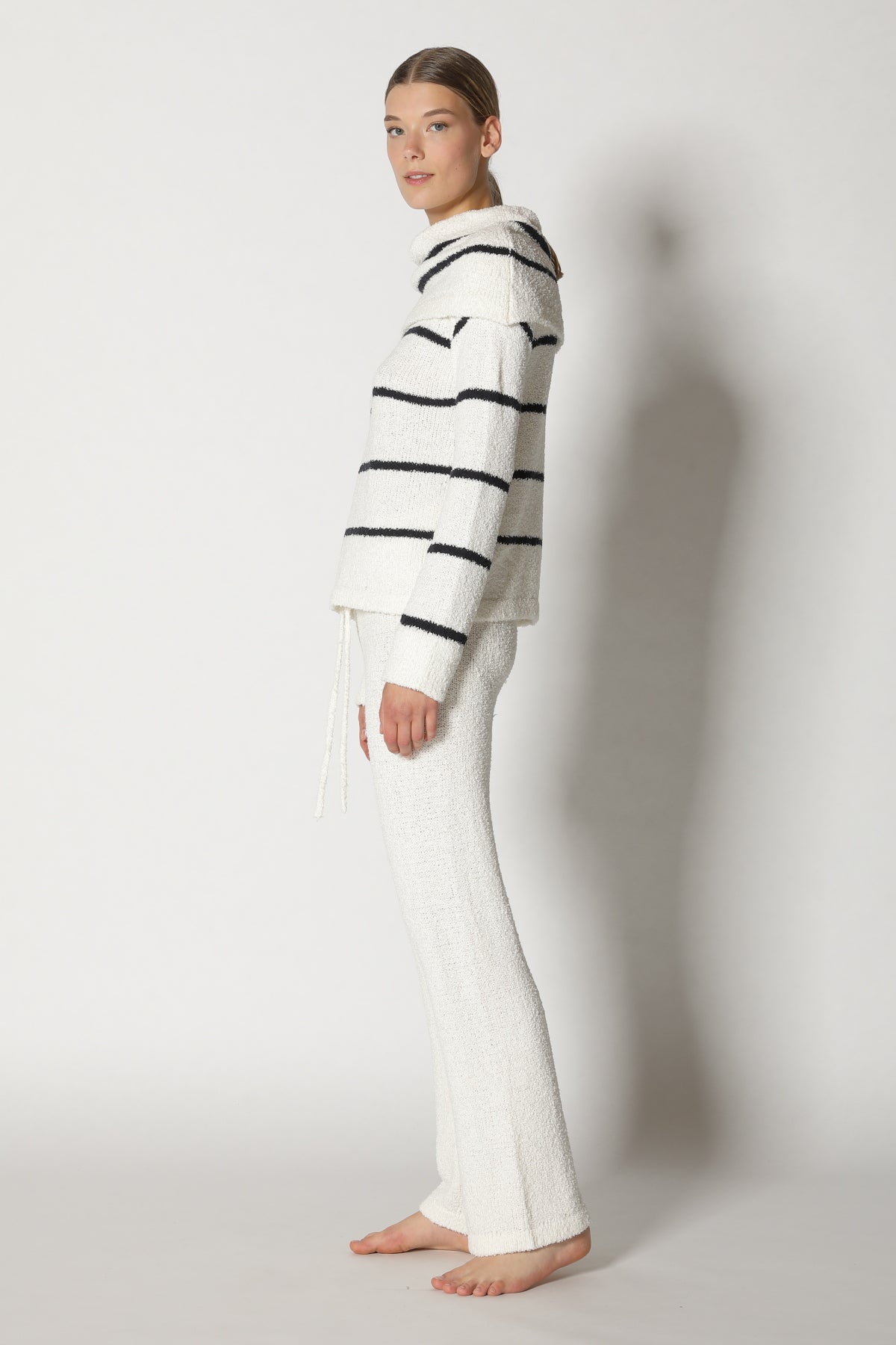 Terry Tropic Stripe Drape Jumper