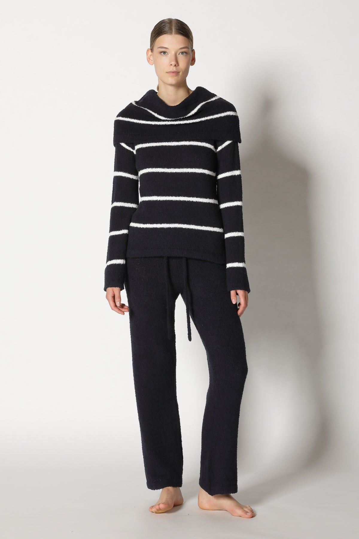 Terry Tropic Stripe Drape Jumper