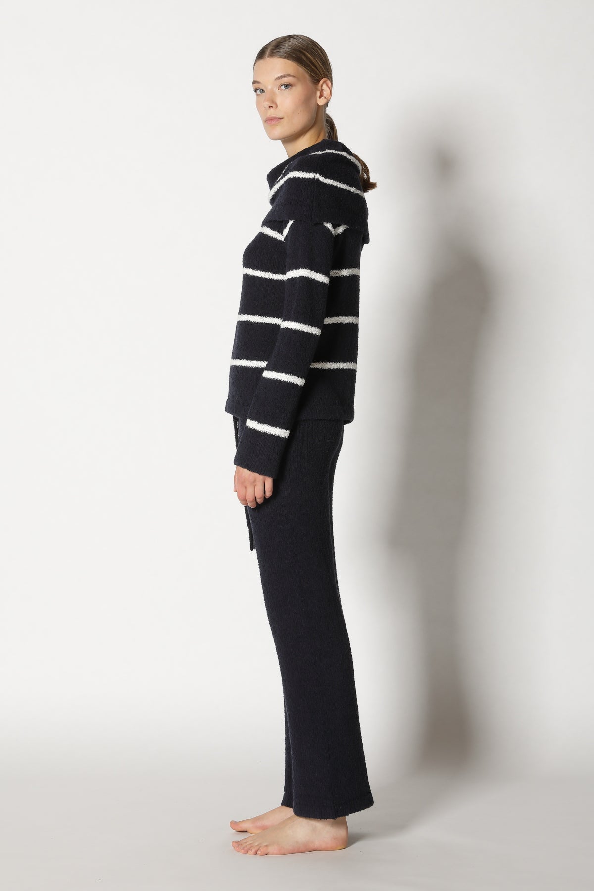 Terry Tropic Stripe Drape Jumper