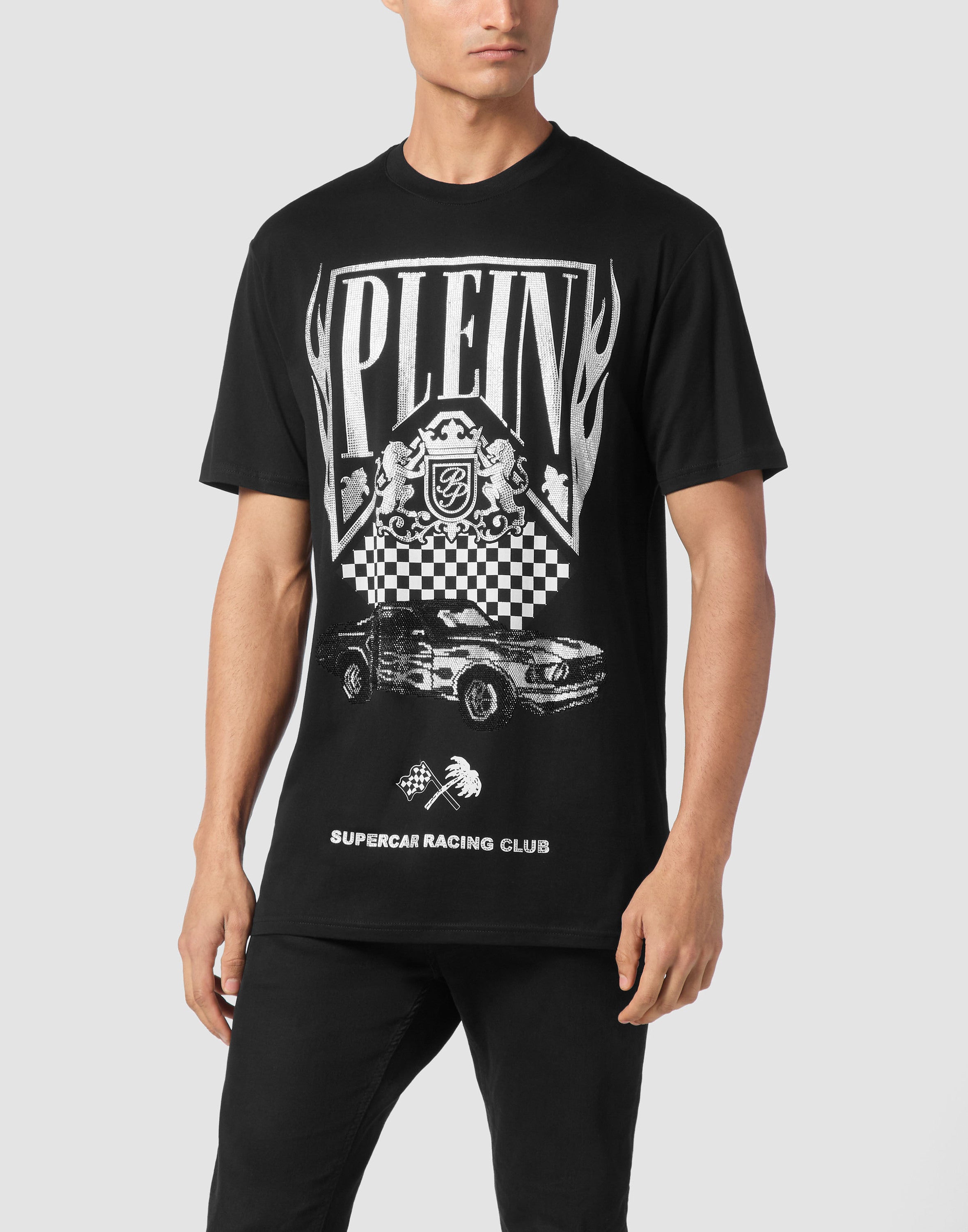 Jersey T-shirt Round Neck SS Strass Flame Racing