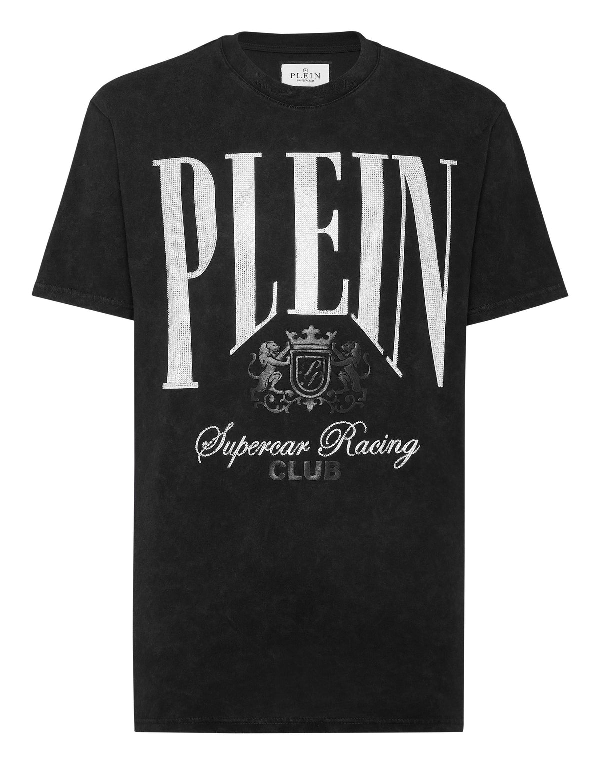 Philipp Plein Jersey T-shirt Round Neck SS Strass Cars Racing, Shirts