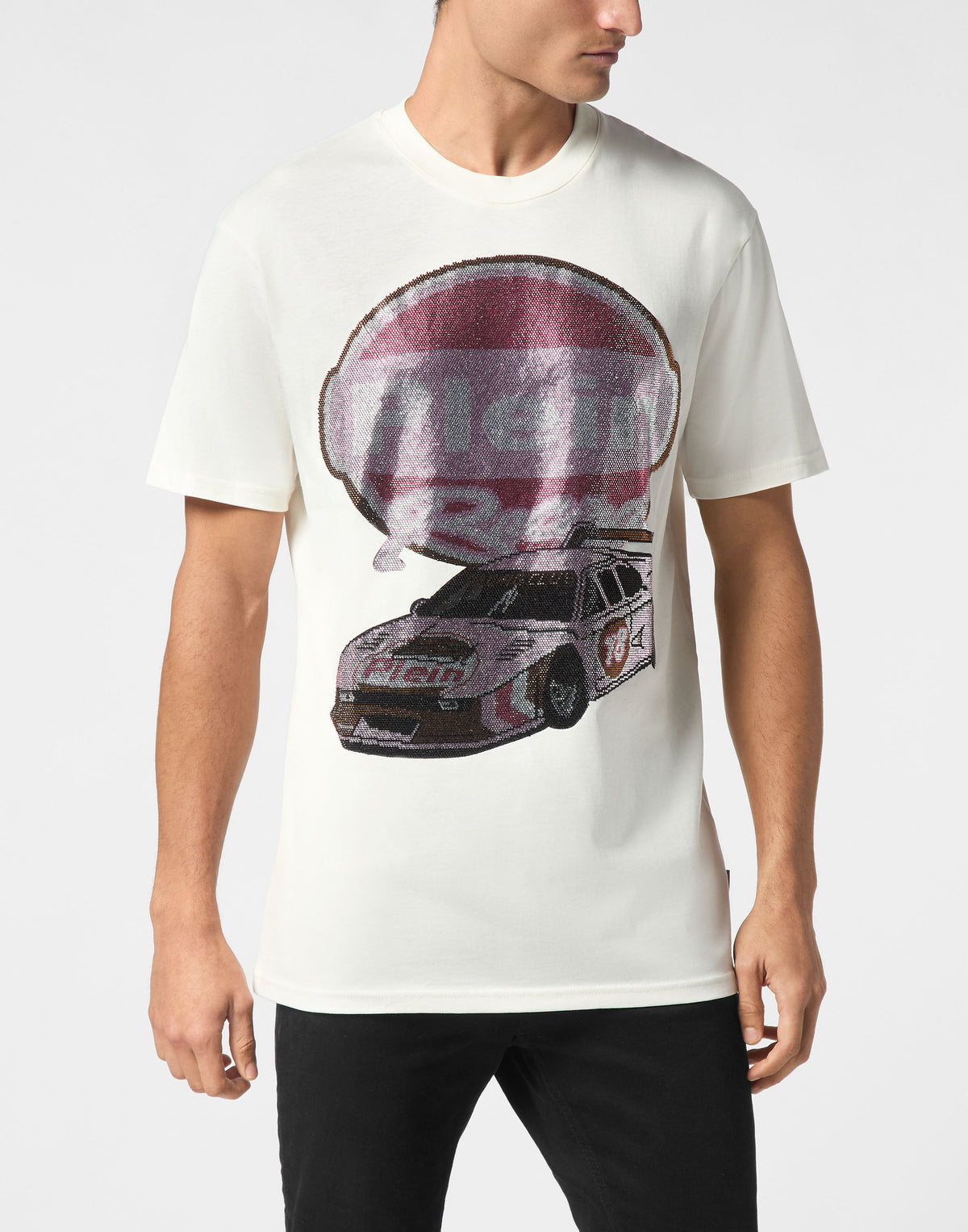Jersey T-shirt Round Neck SS Strass Cars Racing