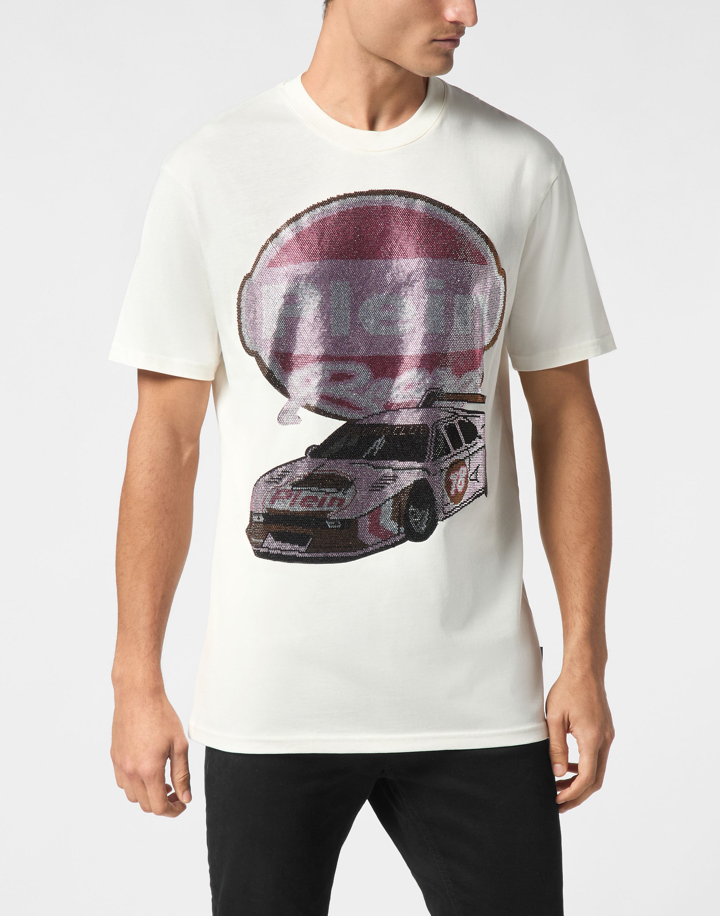 Jersey T-shirt Round Neck SS Strass Cars Racing