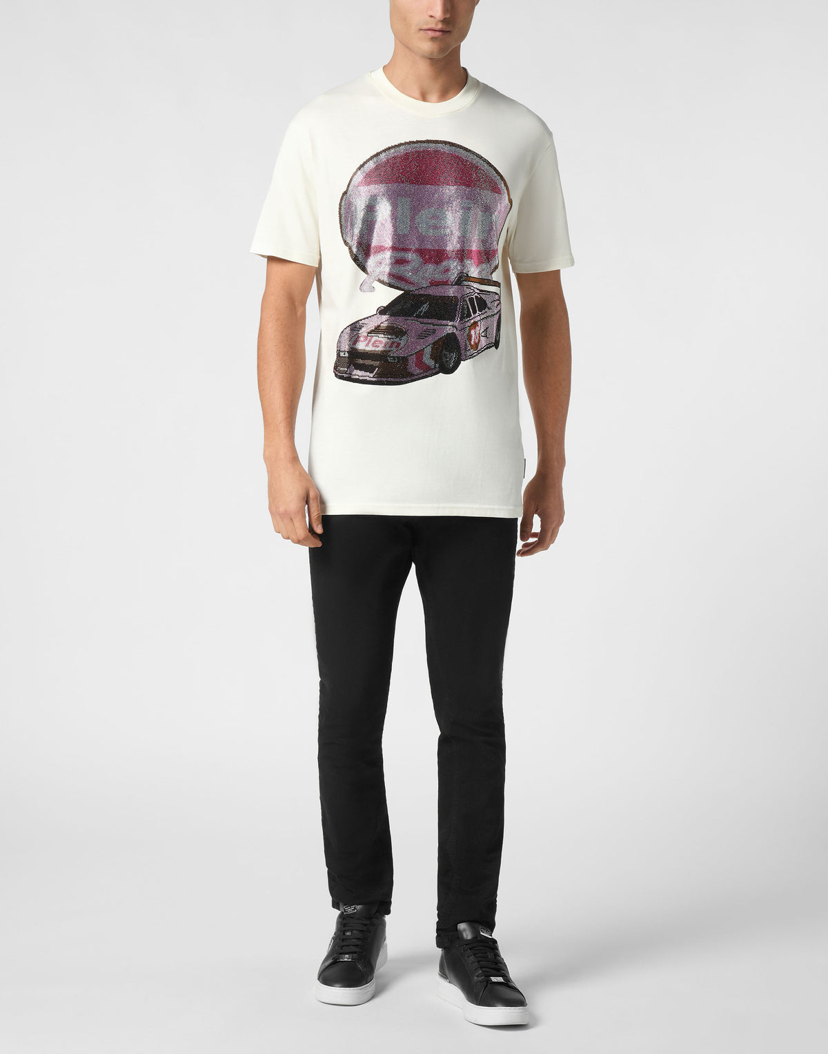 Jersey T-shirt Round Neck SS Strass Cars Racing