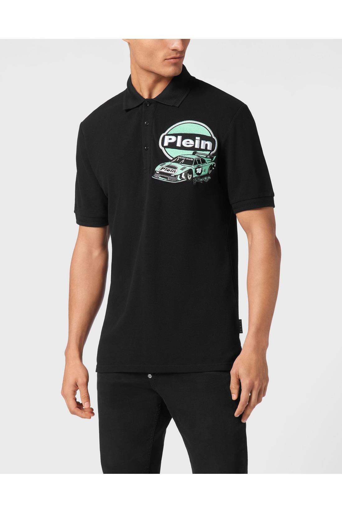 Philipp Plein Pique Polo Shirt SS Slim Fit Cars Racing, Shirts