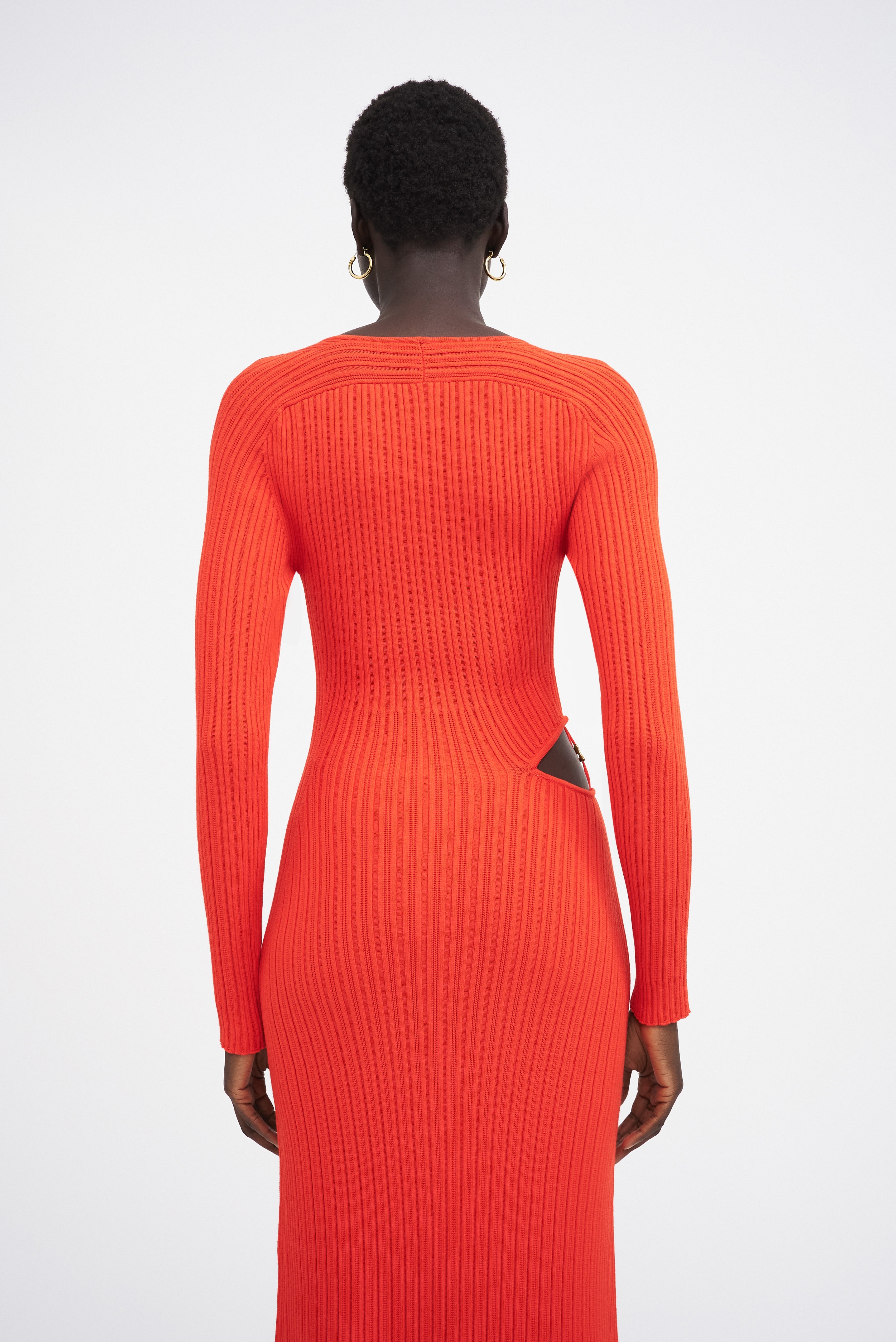 AERON VIVIER Cut-out waist A-motif dress – red