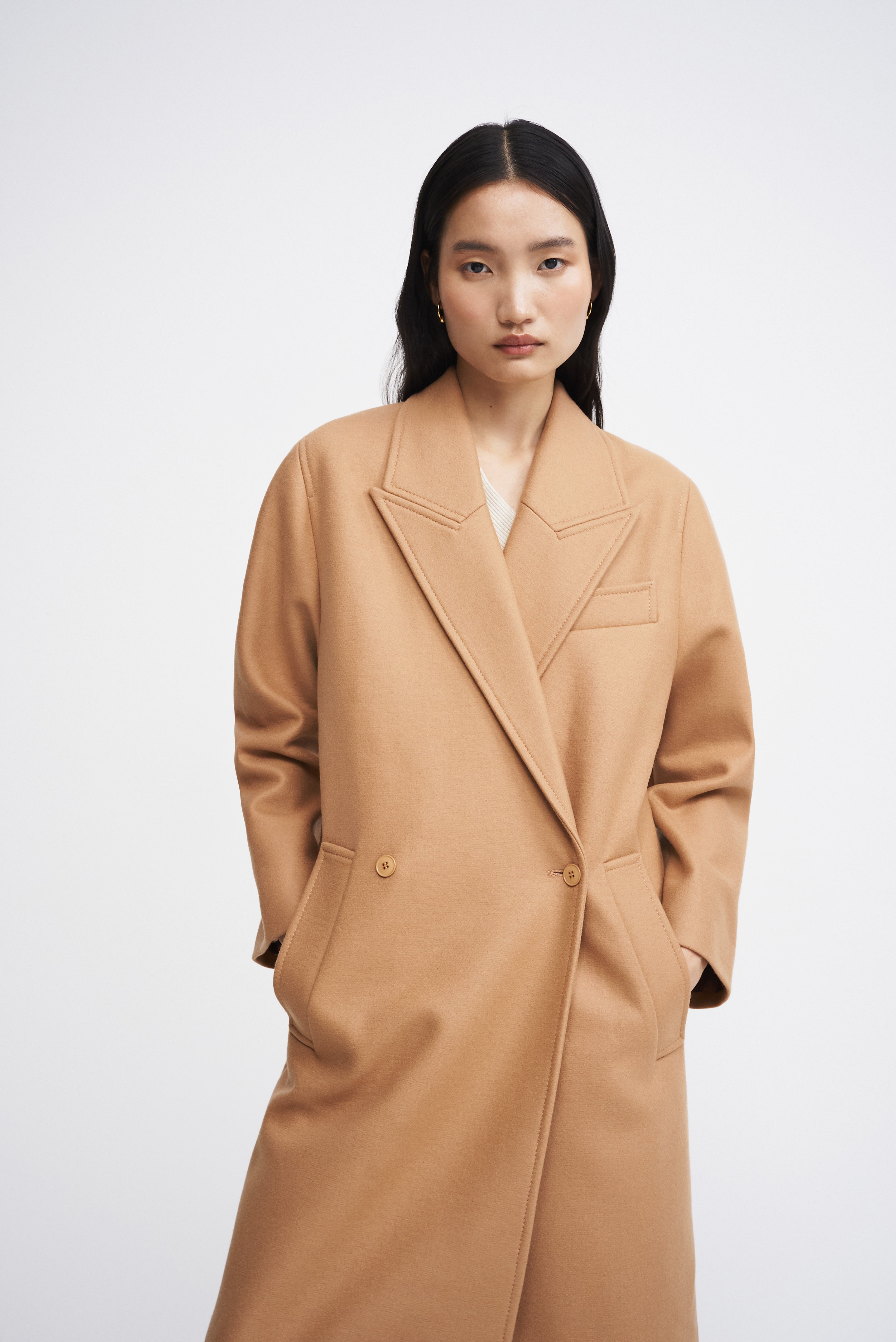 AERON ISLA Oversize wool maxi coat – camel
