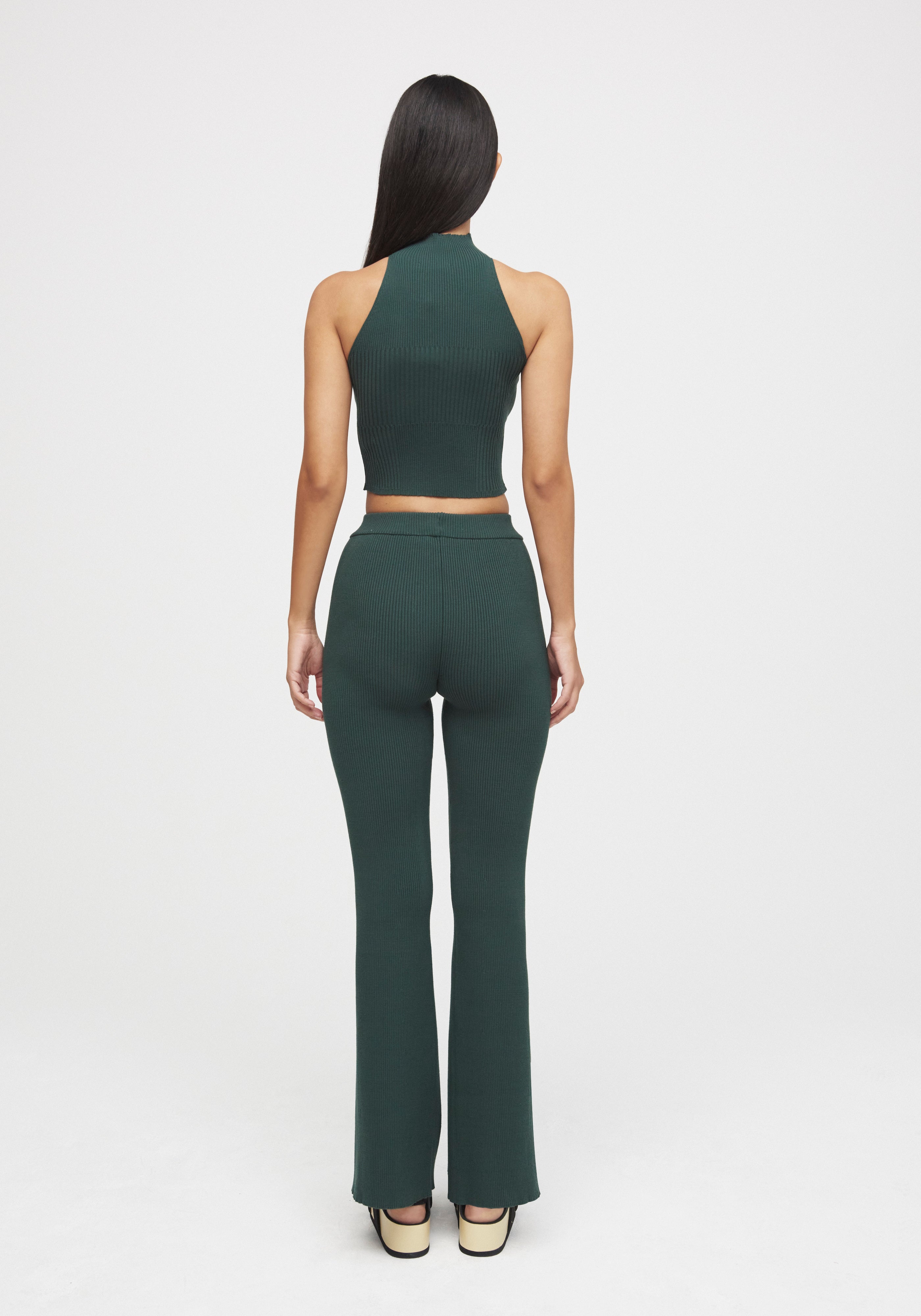 AERON LULU ECO STRETCH Cropped sleeveless top – emerald