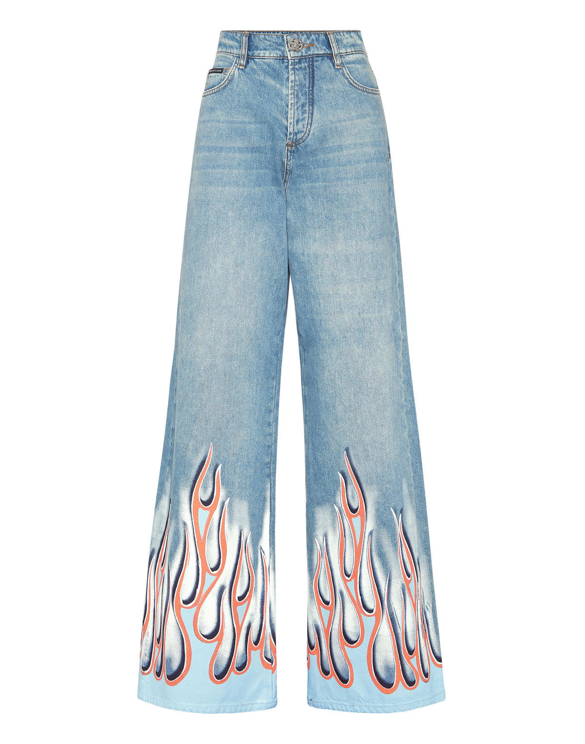 Denim Skater Fit Trousers Flame