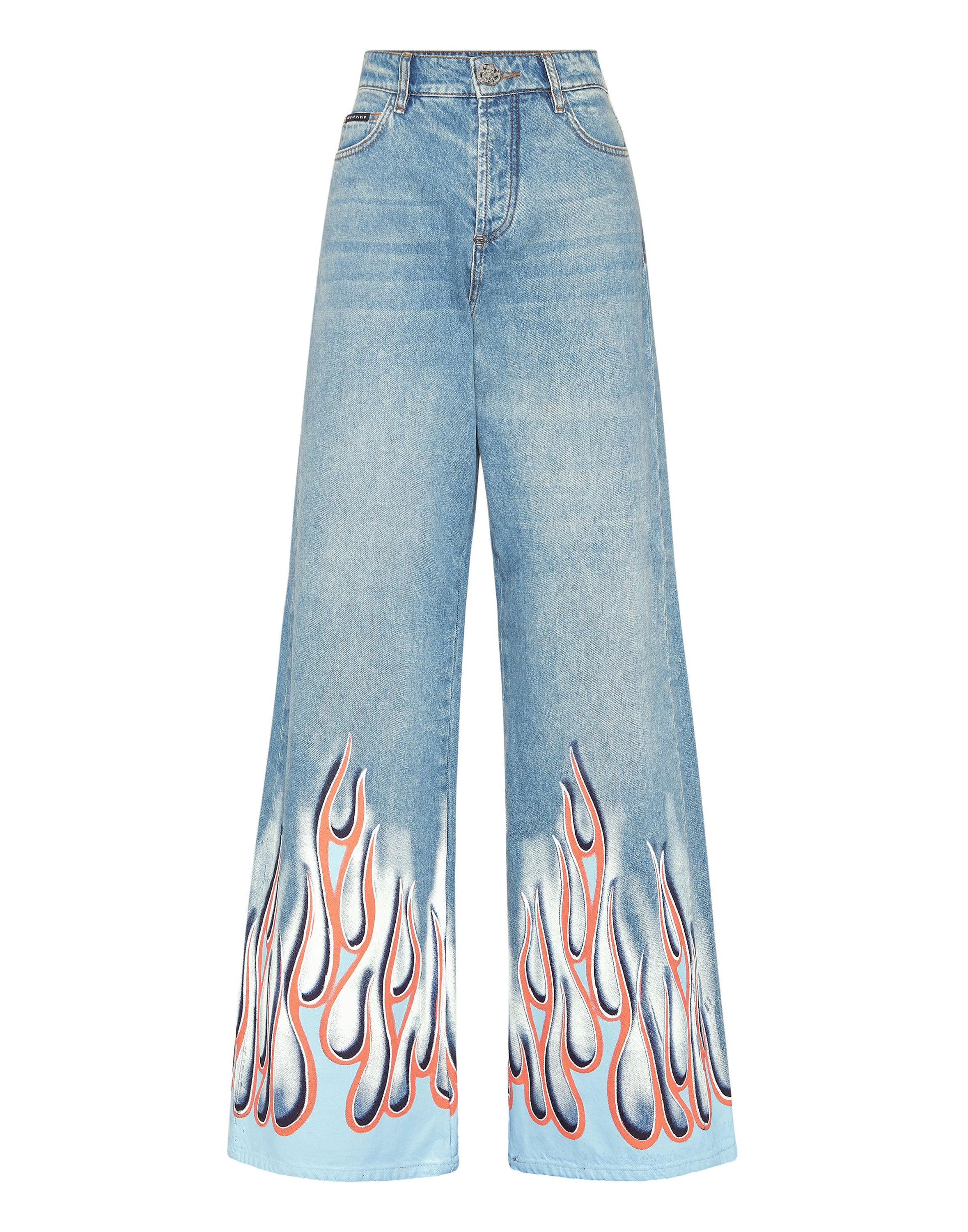 Denim Skater Fit Trousers Flame