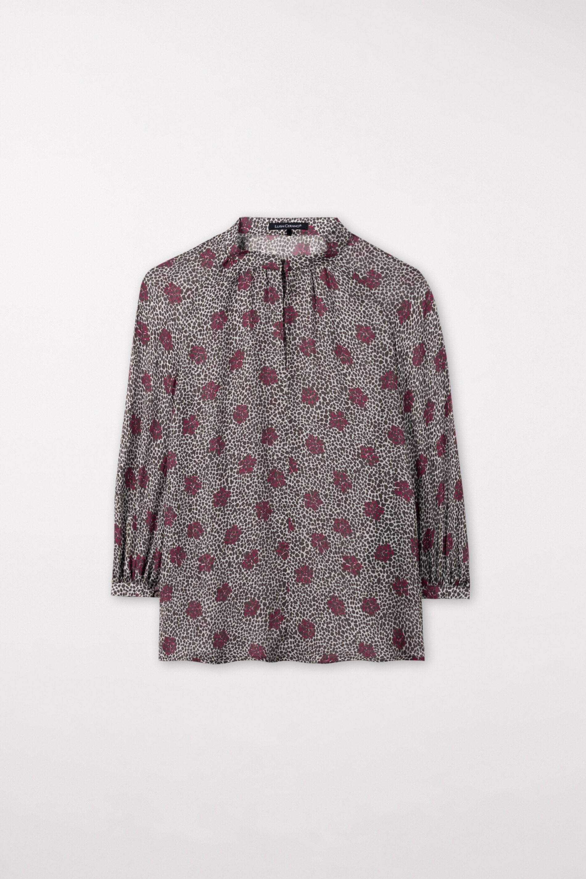 Bluse mit Millefeleurs-Print