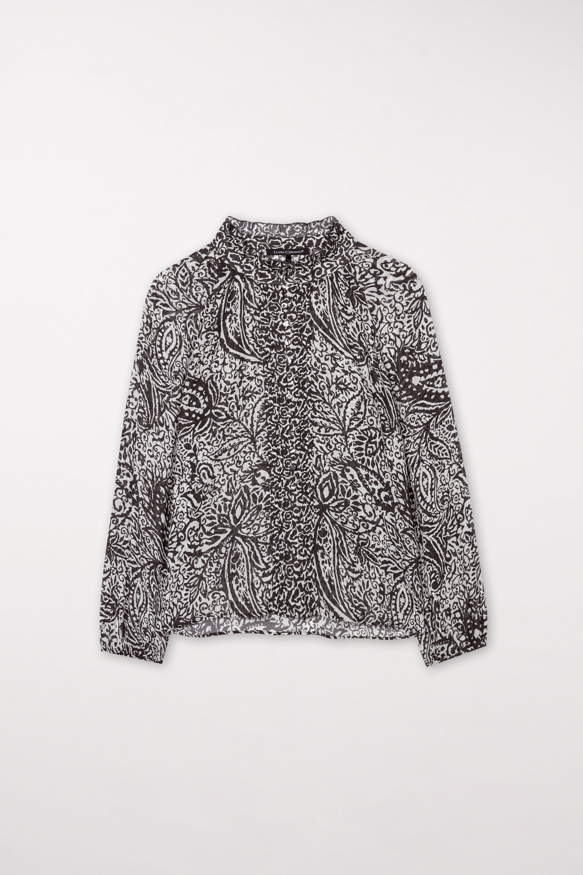 Tunic blouse with paisley print