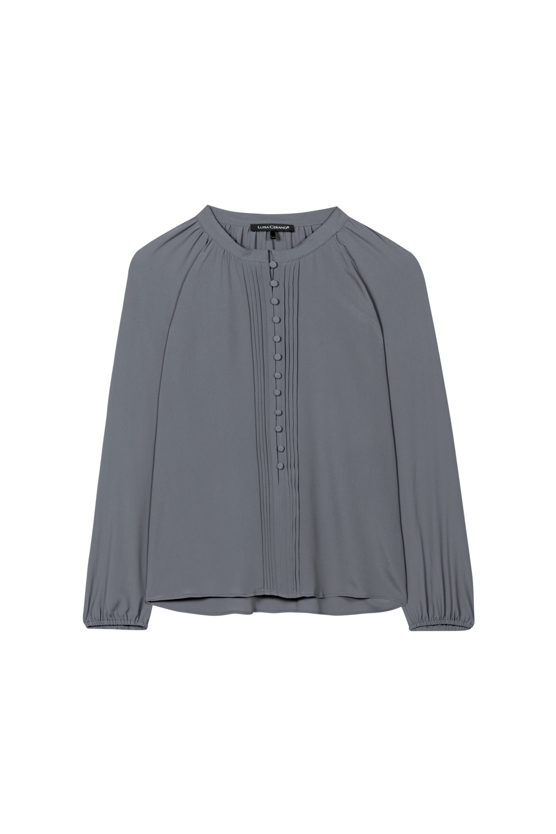 Tunikabluse aus Seiden-Mix