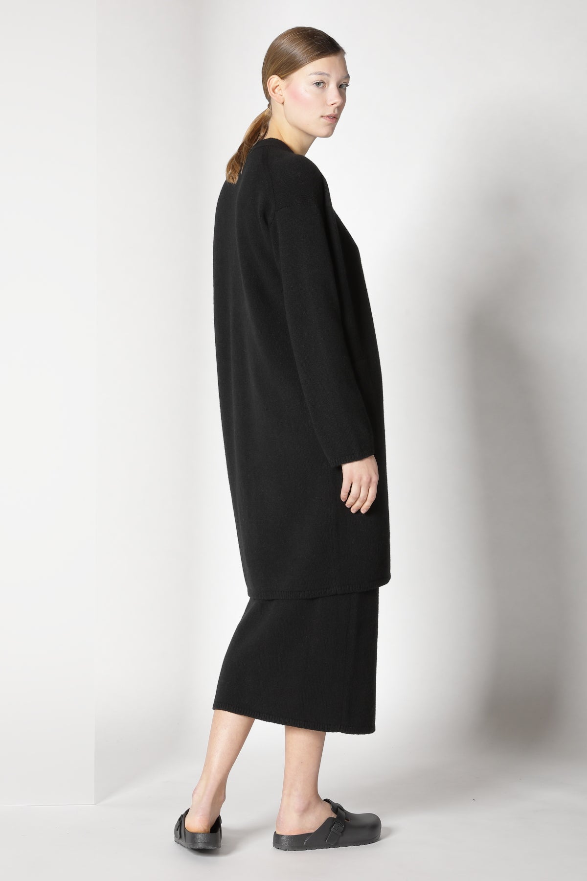Sminfinity-Blurry Long Cardigan-Jacken & Mäntel-Black-Deal-Outlet-by-ARCHIVIST