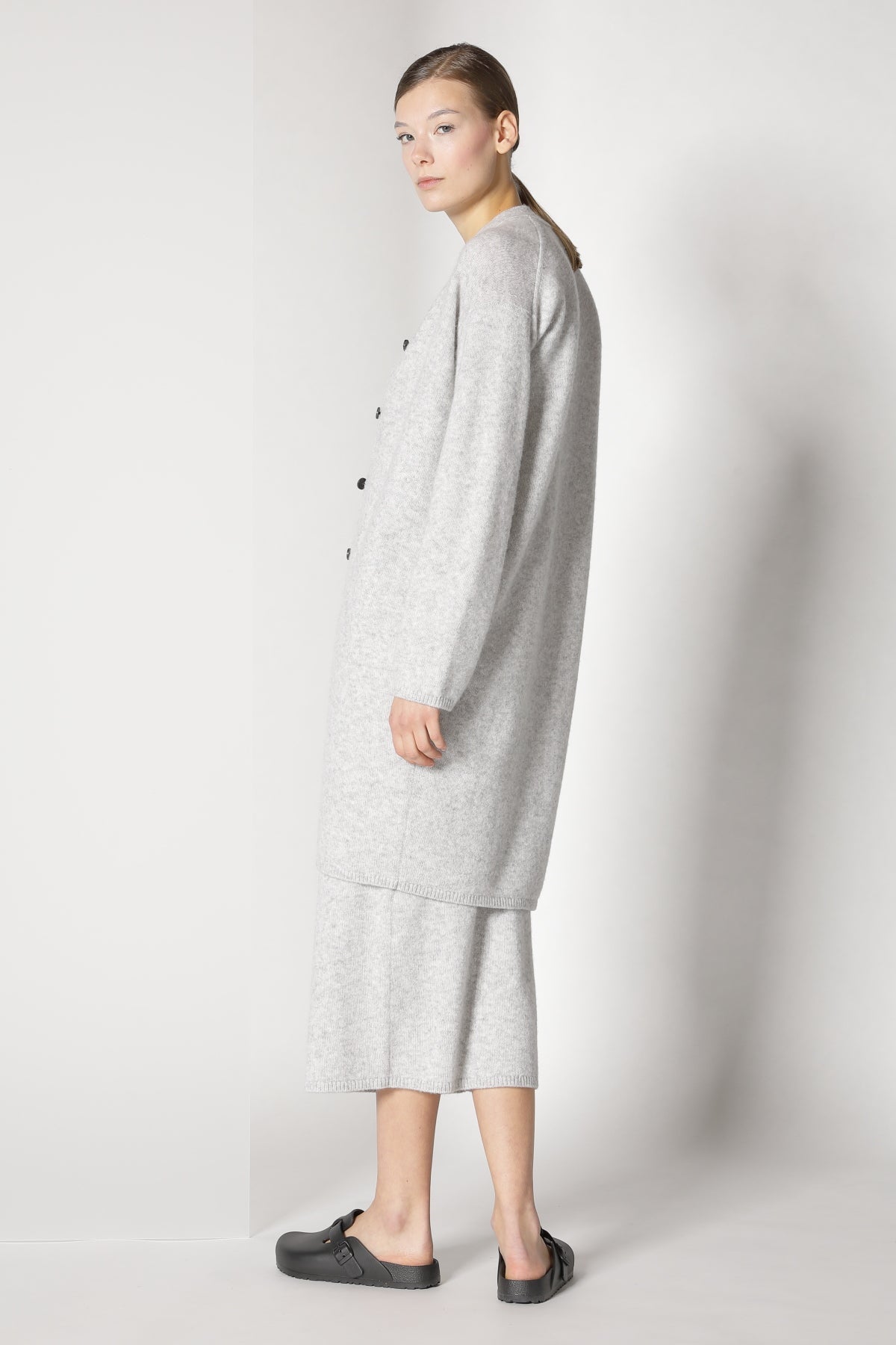 Sminfinity-Blurry Long Cardigan-Jacken & Mäntel-Black-Deal-Outlet-by-ARCHIVIST