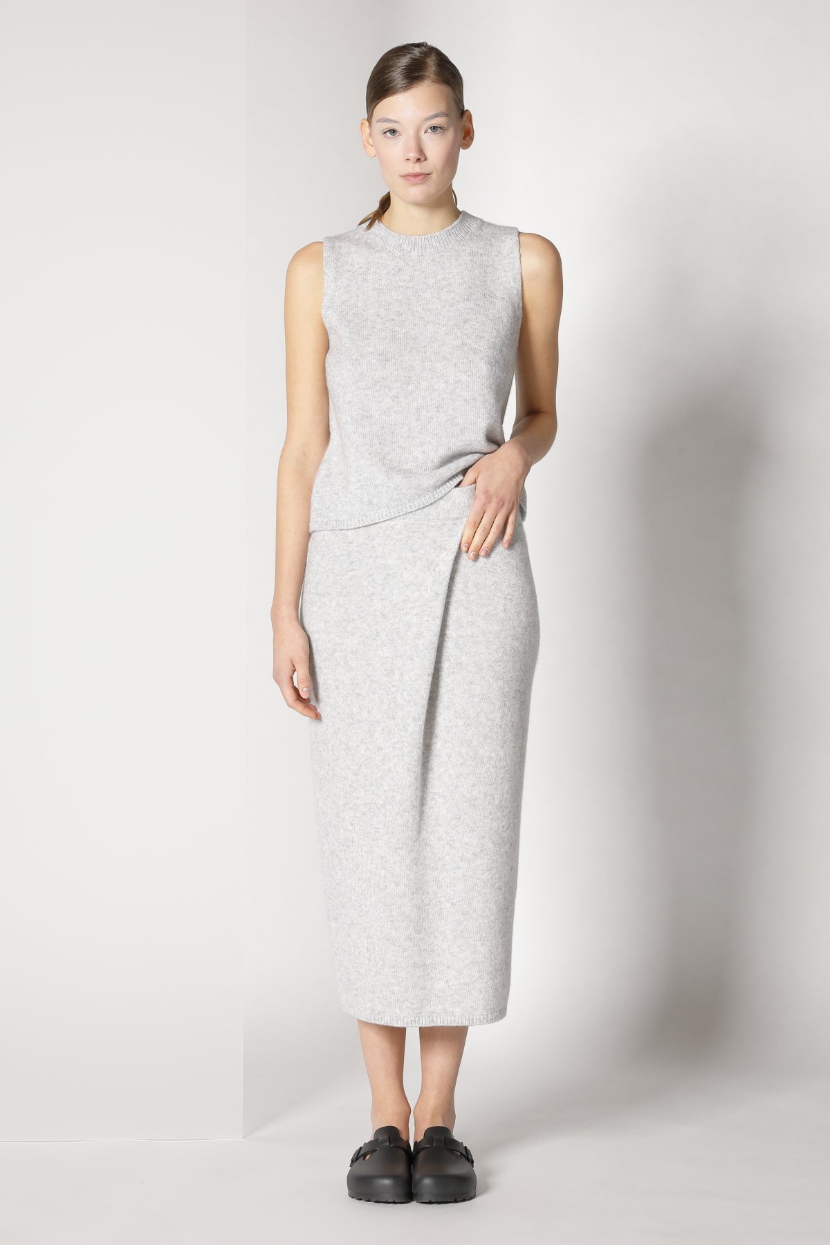 Sminfinity-Blurry Tulip Skirt-Kleider & Röcke-Black-Deal-Outlet-by-ARCHIVIST