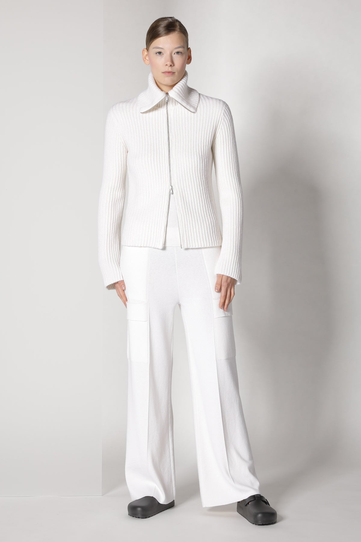 Sminfinity-Blurry Ribbed Zip-Jacket-Jacken & Mäntel-Black-Deal-Outlet-by-ARCHIVIST