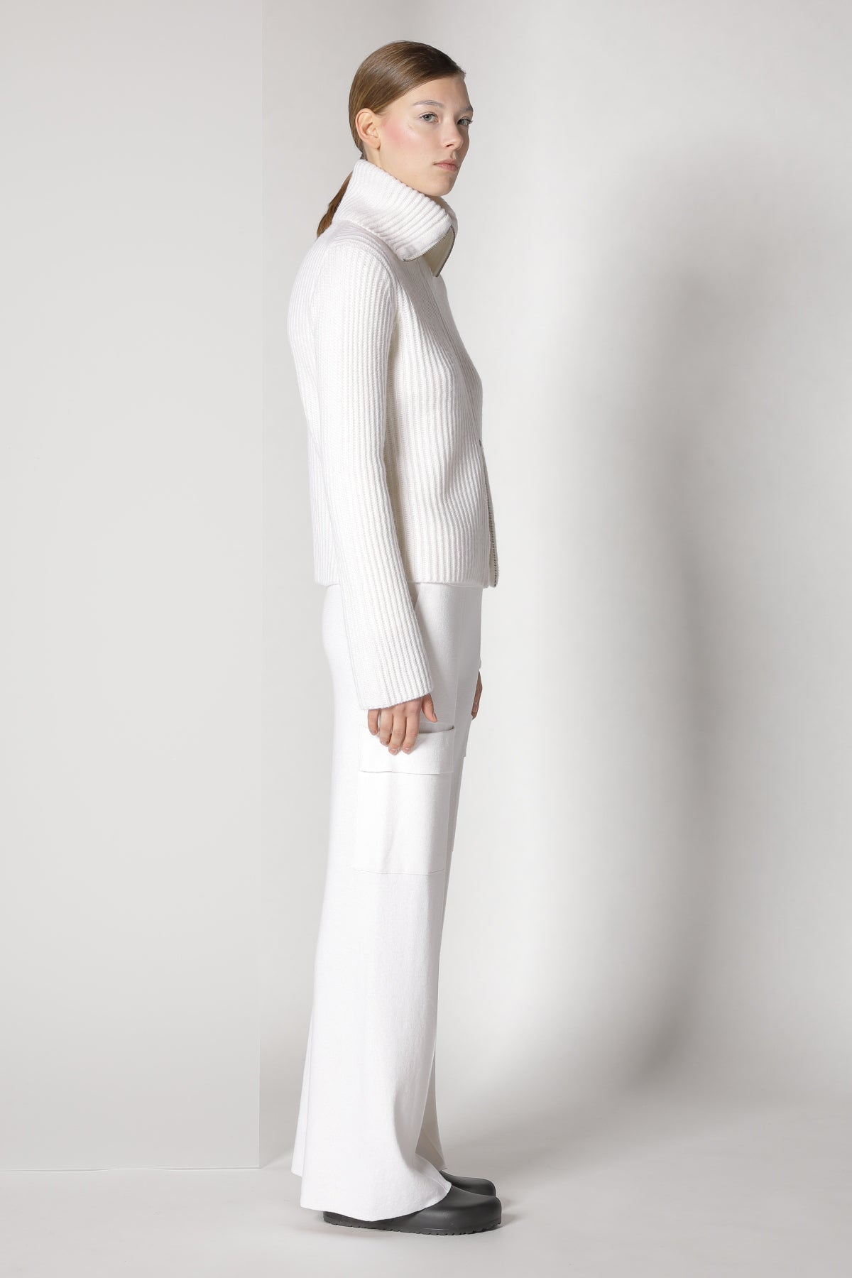 Sminfinity-Blurry Ribbed Zip-Jacket-Jacken & Mäntel-Black-Deal-Outlet-by-ARCHIVIST