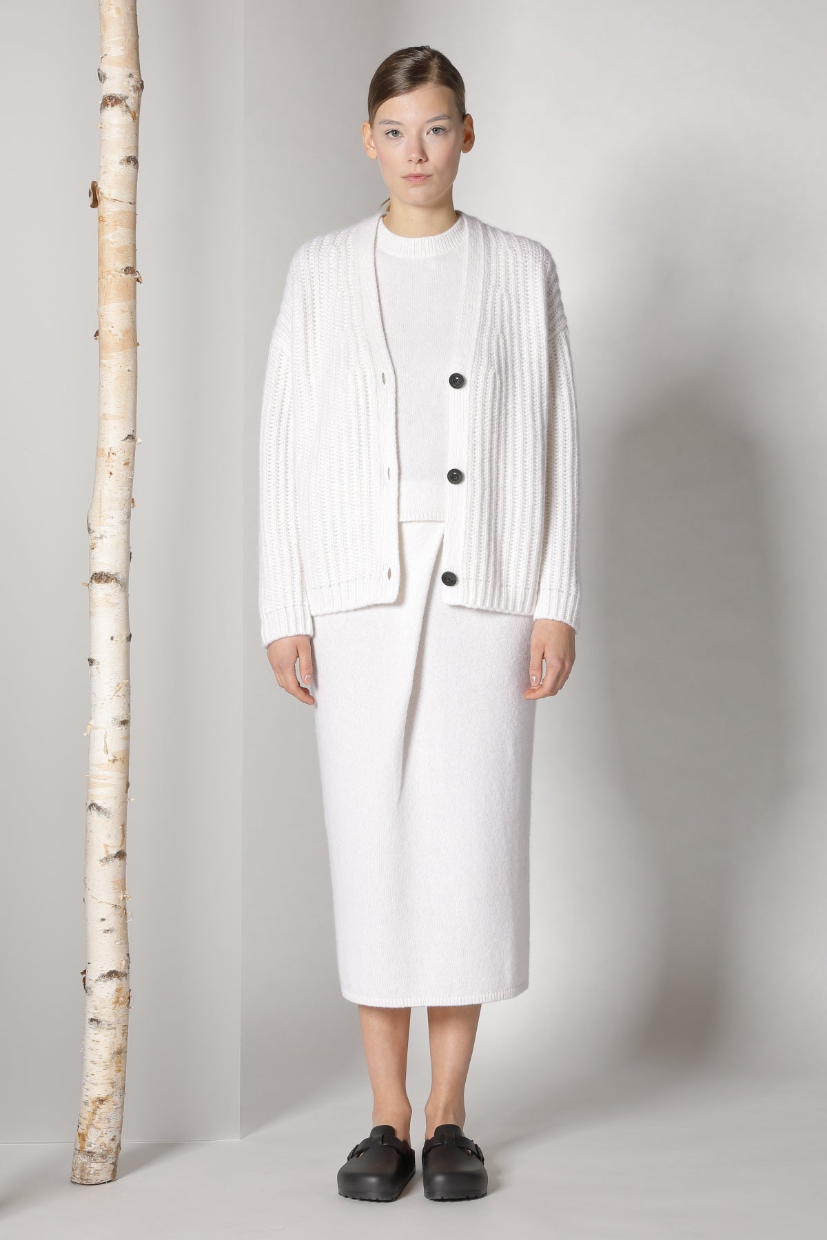 Sminfinity-Blurry Ribbed Cardigan-Jacken & Mäntel-Black-Deal-Outlet-by-ARCHIVIST